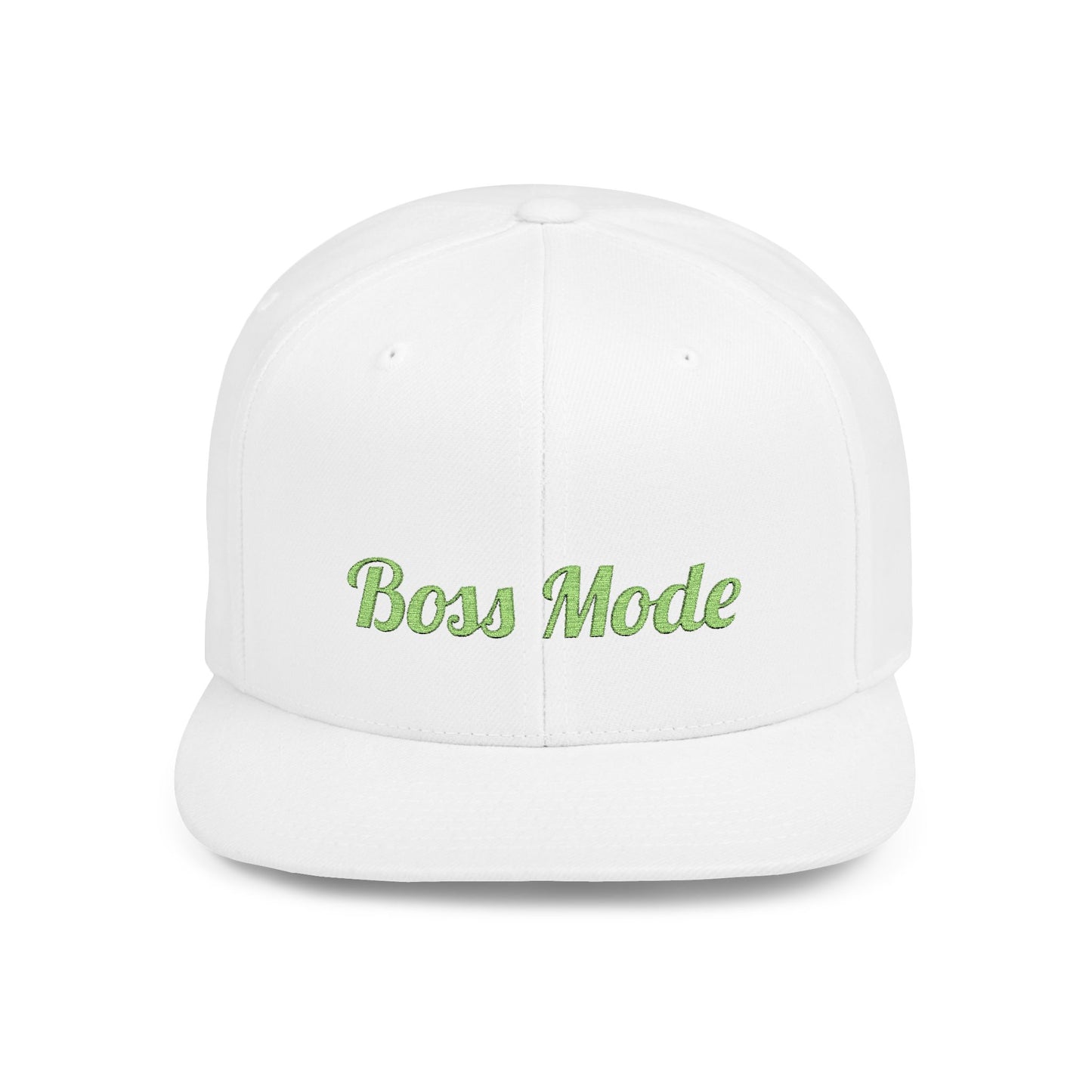 Text Boss Mode Flat Bill Snapback – Lightweight, Custom Fit, Premium Quality