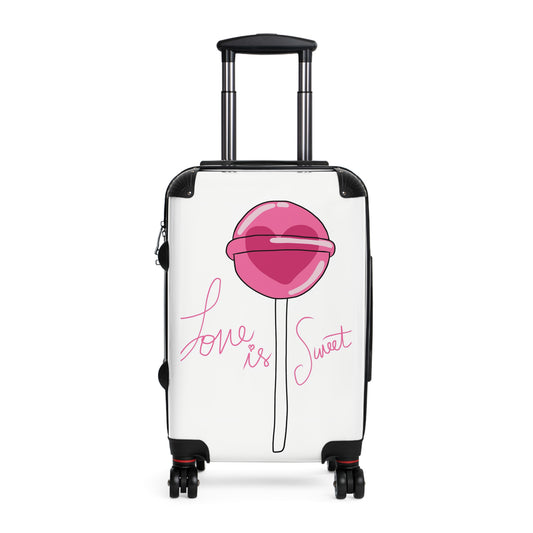 Love Lollipop Pink Art Carry-On Suitcase - Stylish Luggage for Travelers
