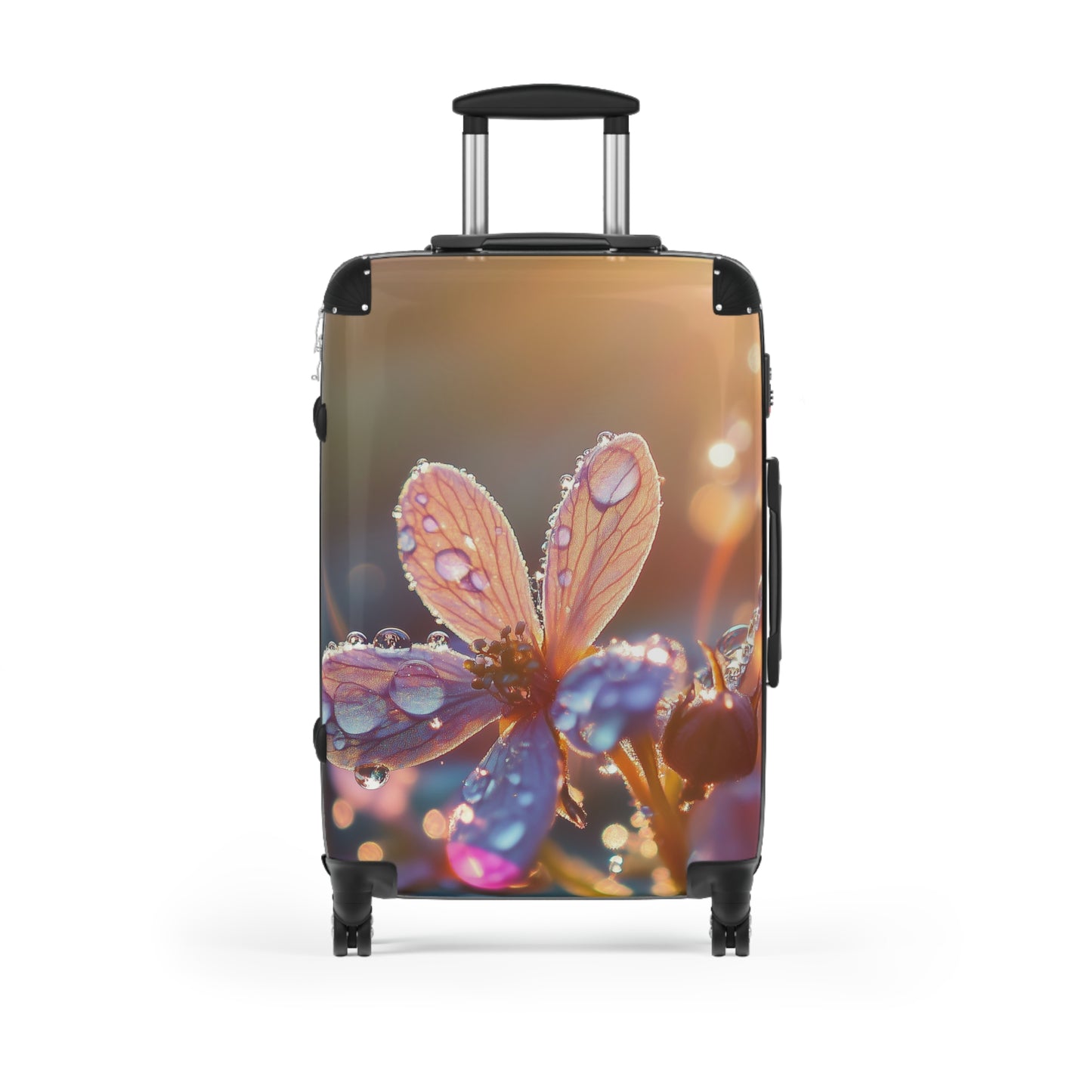 Nature Flowers Floral Sunshine Dewdrop Art Carry-On Suitcase - Stylish Luggage for Travelers