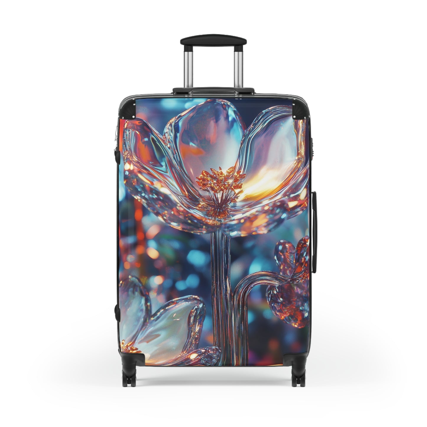 Nature Flowers Floral Petals Glass Art Carry-On Suitcase - Stylish Luggage for Travelers