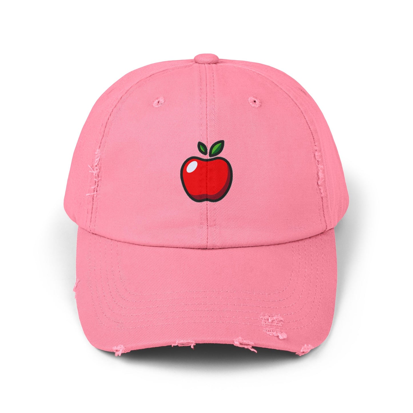 Apple Vintage Distressed Dad Hat Unisex Adjustable Cotton Twill Baseball Cap for Casual Everyday Wear