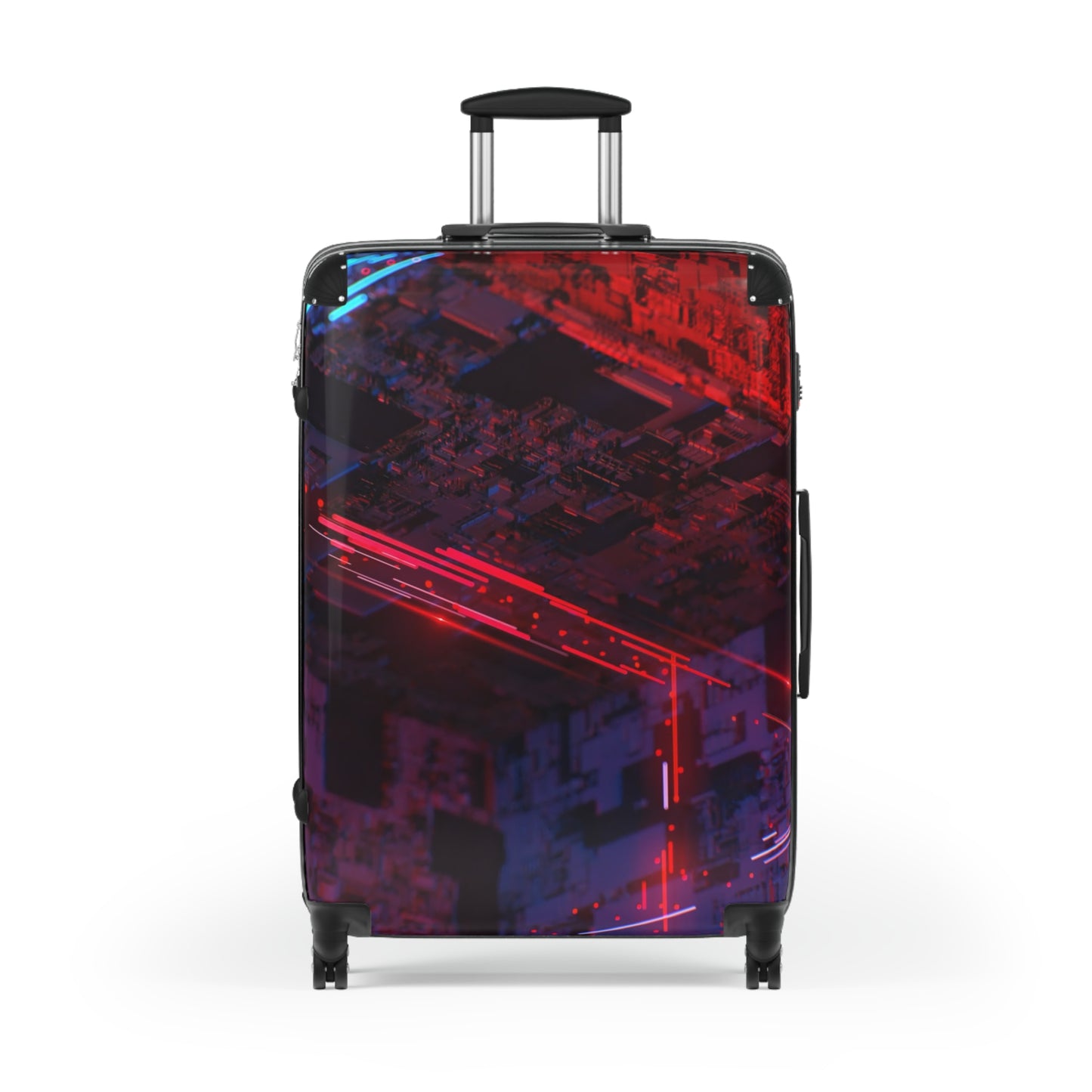 Abstract Cube Art Carry-On Suitcase - Stylish Luggage for Travelers