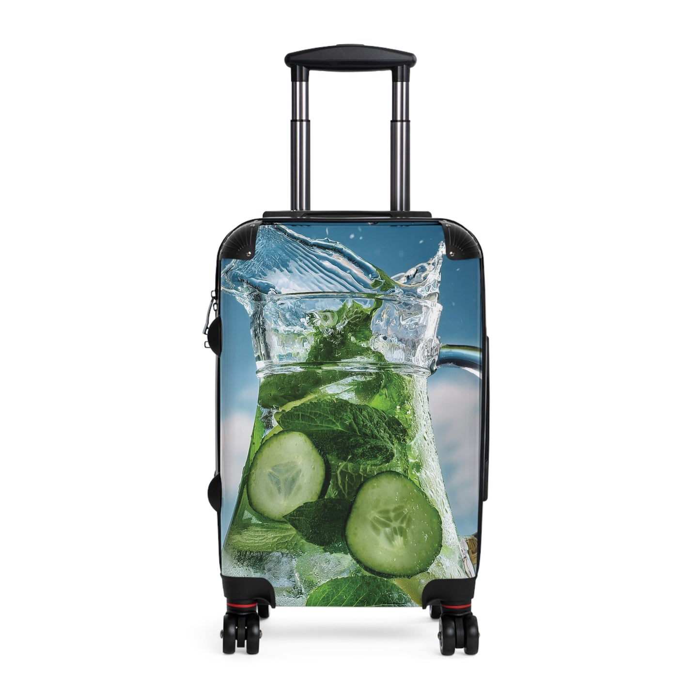 Nature Summer Cucumber and Mint FLoating Carry-On Suitcase - Stylish Luggage for Travelers