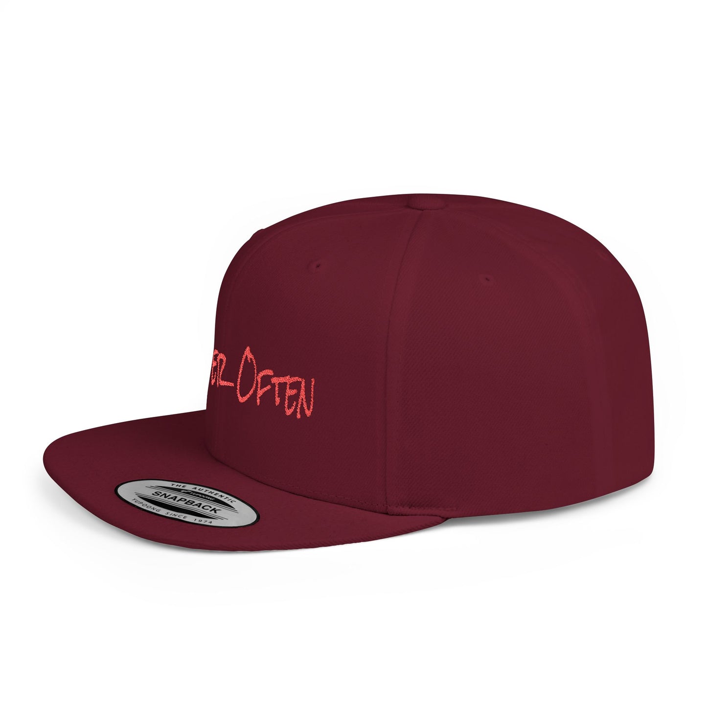 Text Wander Often Flat Bill Snapback – Lightweight, Custom Fit, Premium Quality