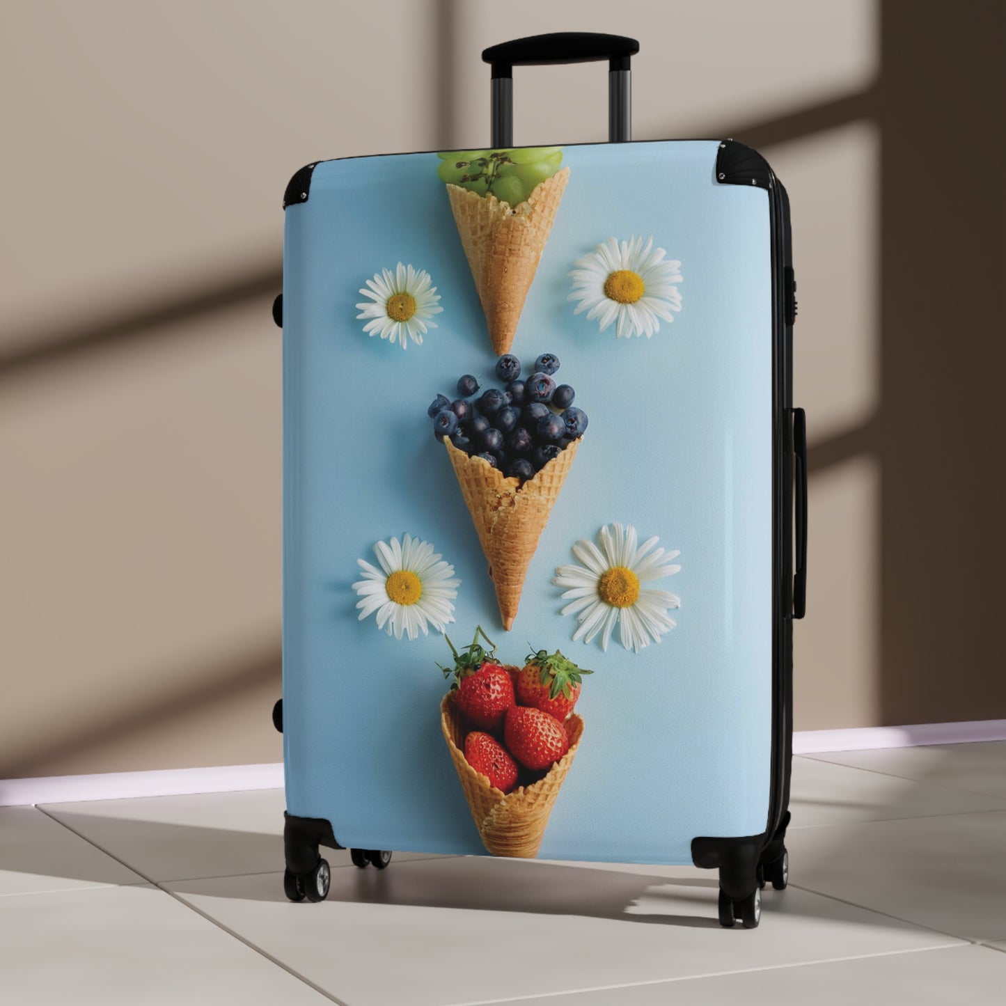 Nature Summer Berries Grapes Carry-On Suitcase - Stylish Luggage for Travelers