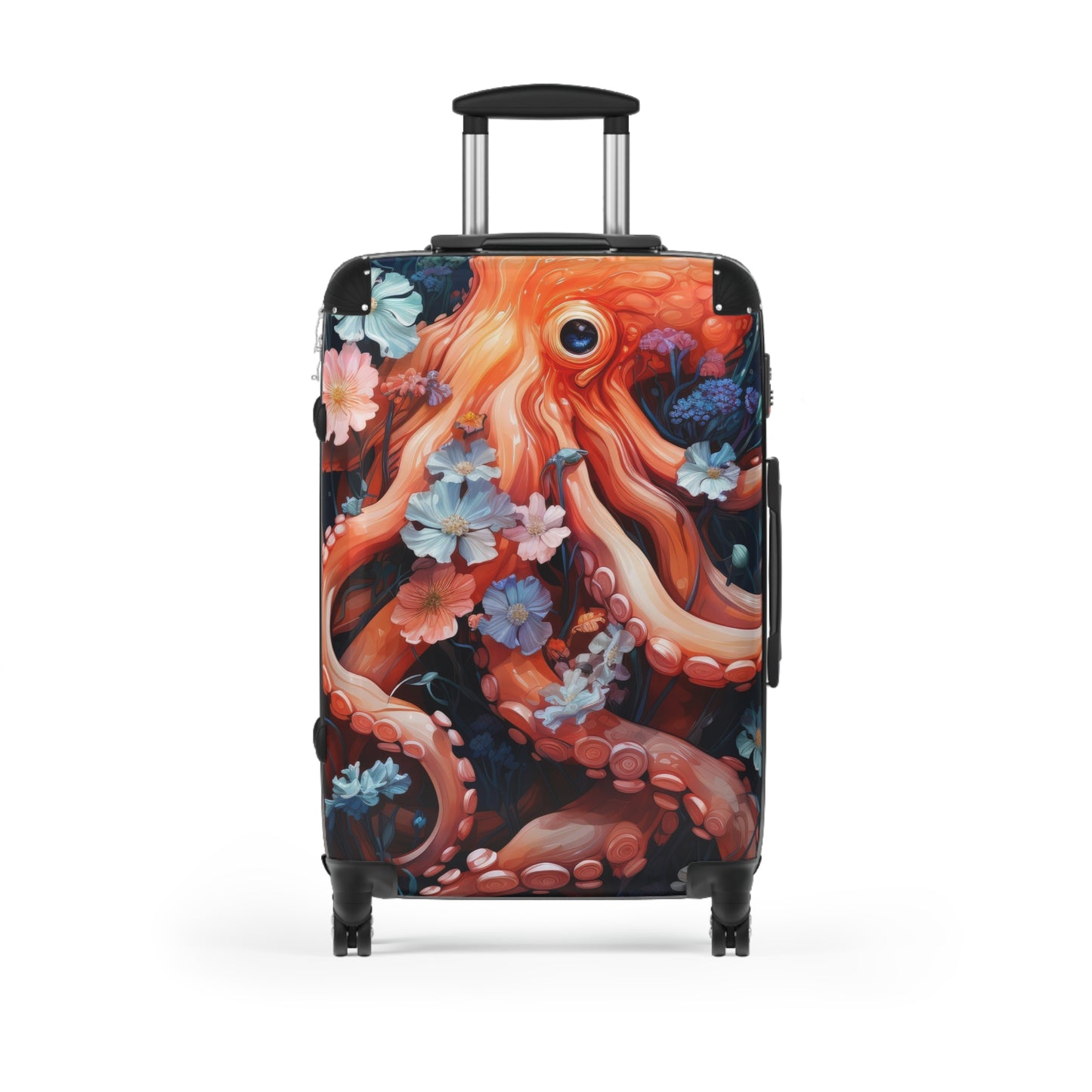 Nature Octopus Floral Flowers Art Carry-On Suitcase - Stylish Luggage for Travelers