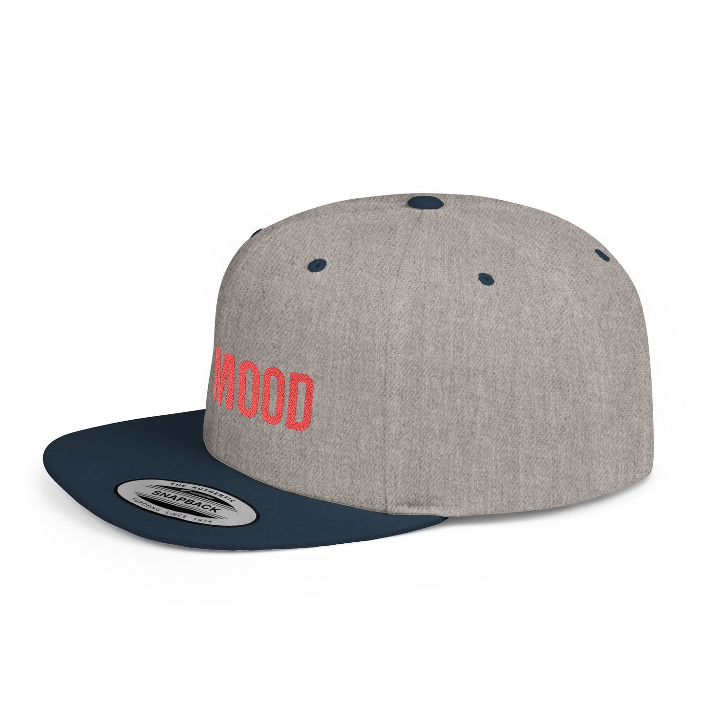 Text BIg Mood Flat Bill Snapback – Lightweight, Custom Fit, Premium Quality