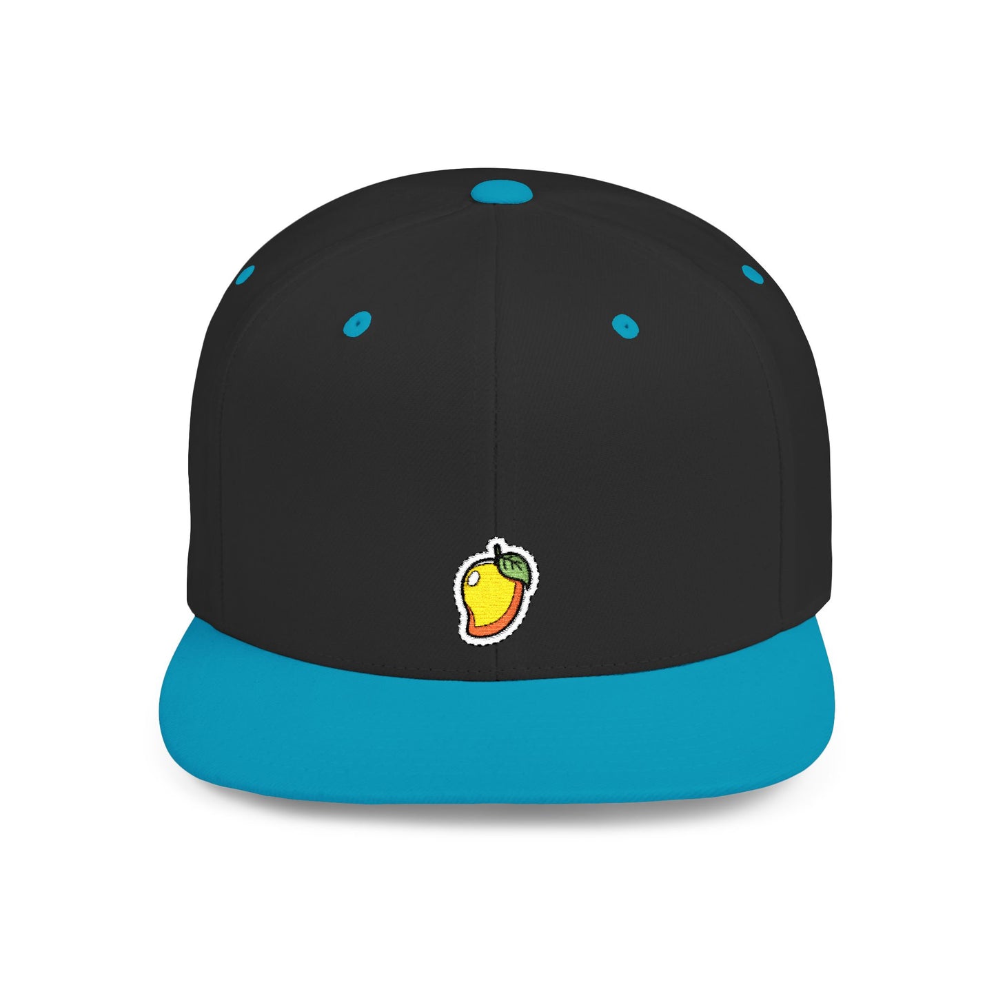 Icons Embroidered Mango Flat Bill Snapback – Lightweight, Custom Fit, Premium Quality
