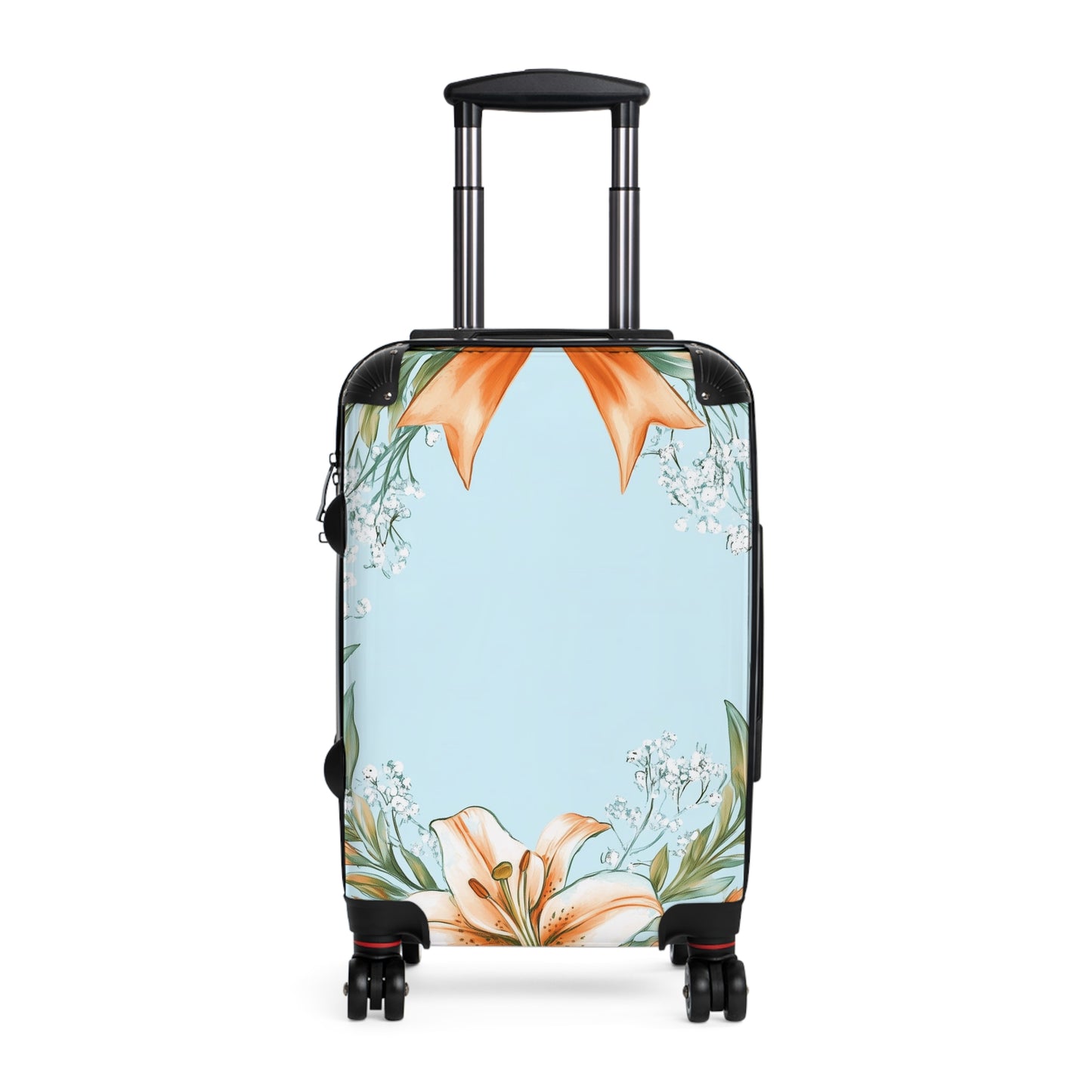 Nature Flowers Floral Lily Bow Carry-On Suitcase - Stylish Luggage for Travelers