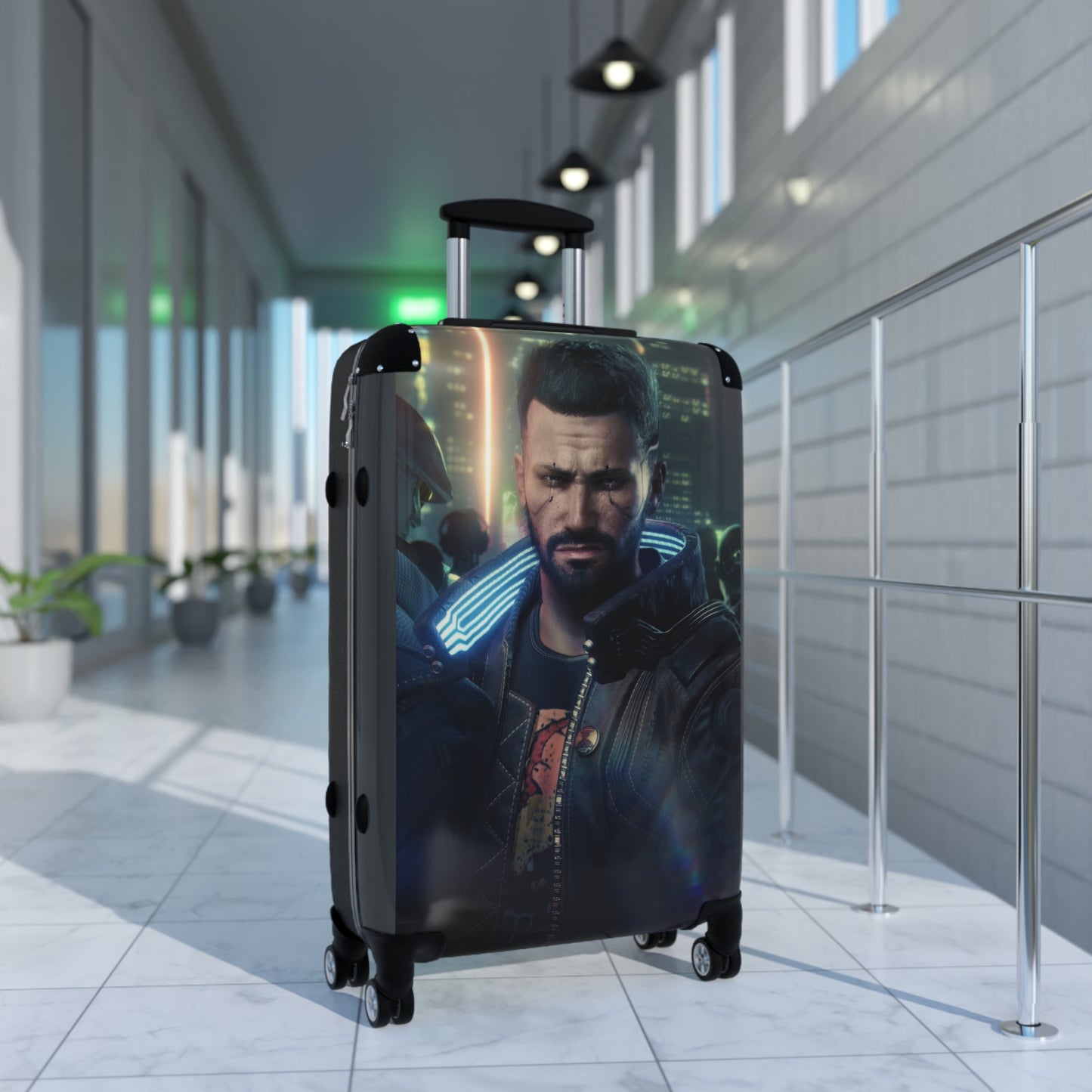 Video Games Cyberpunk 2077 Male Carry-On Suitcase - Stylish Luggage for Travelers
