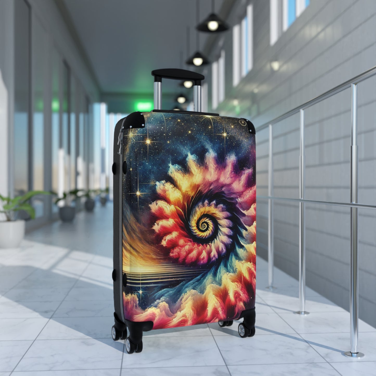 Abstract Spiral Dreams Carry-On Suitcase - Stylish Luggage for Travelers