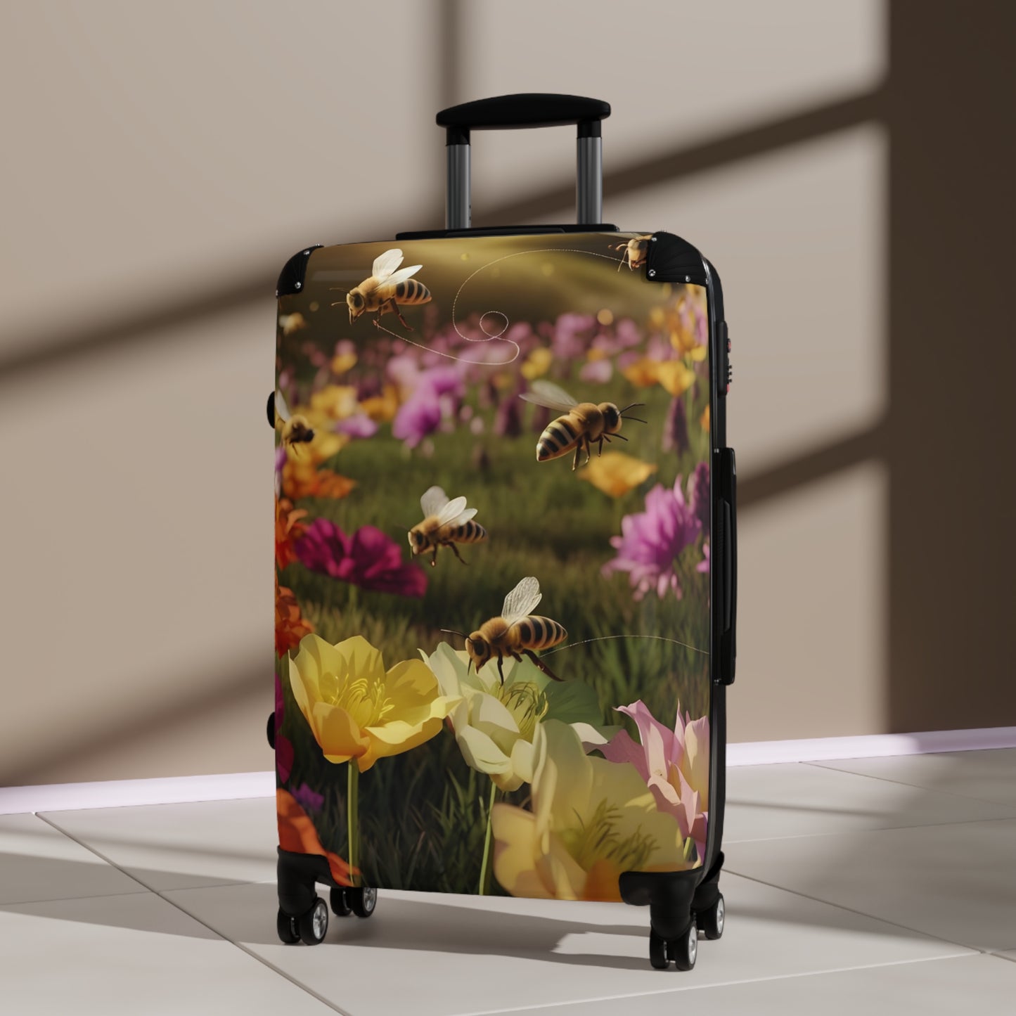 Nature Garden Bees Art Carry-On Suitcase - Stylish Luggage for Travelers