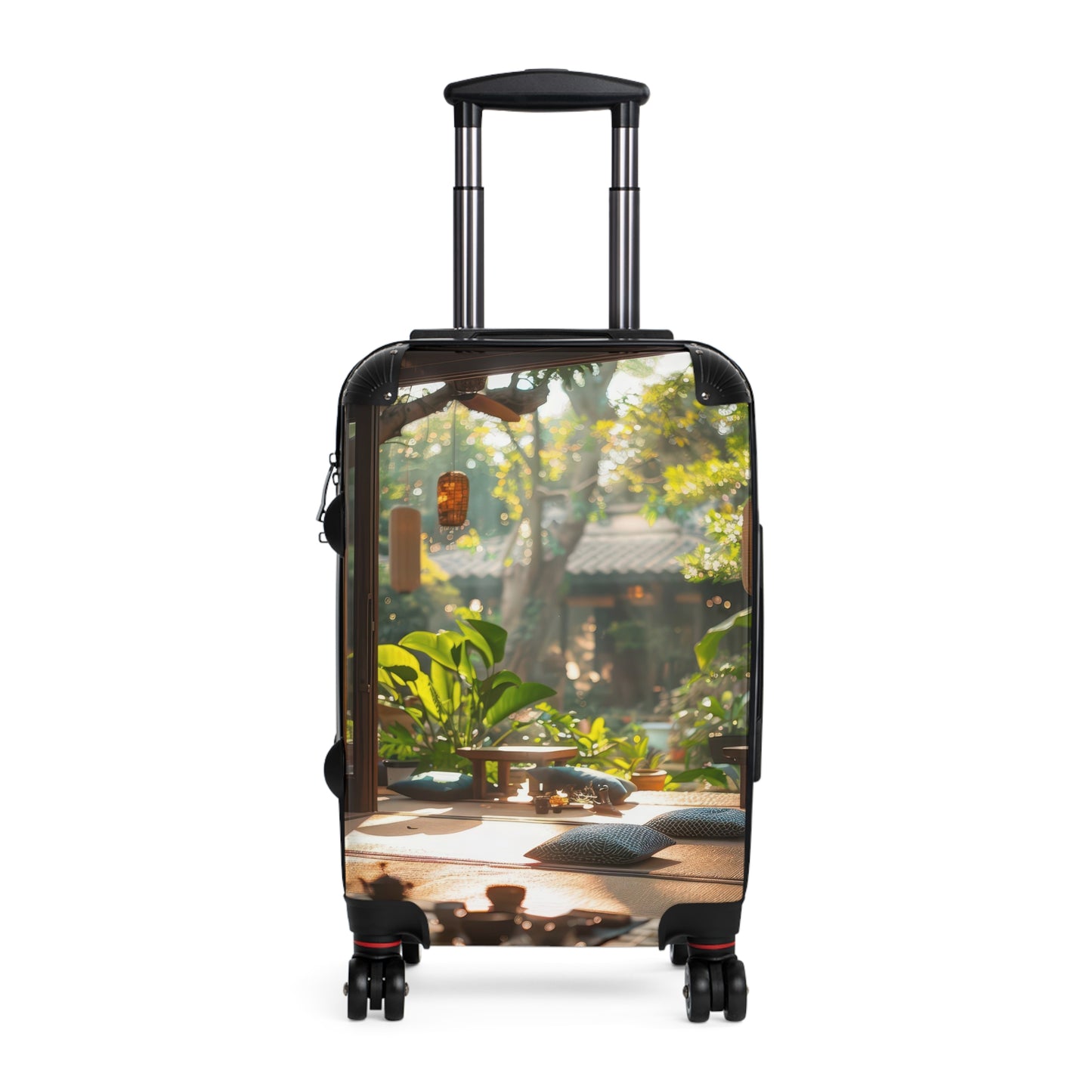 Nature Tea Serene Art Carry-On Suitcase - Stylish Luggage for Travelers