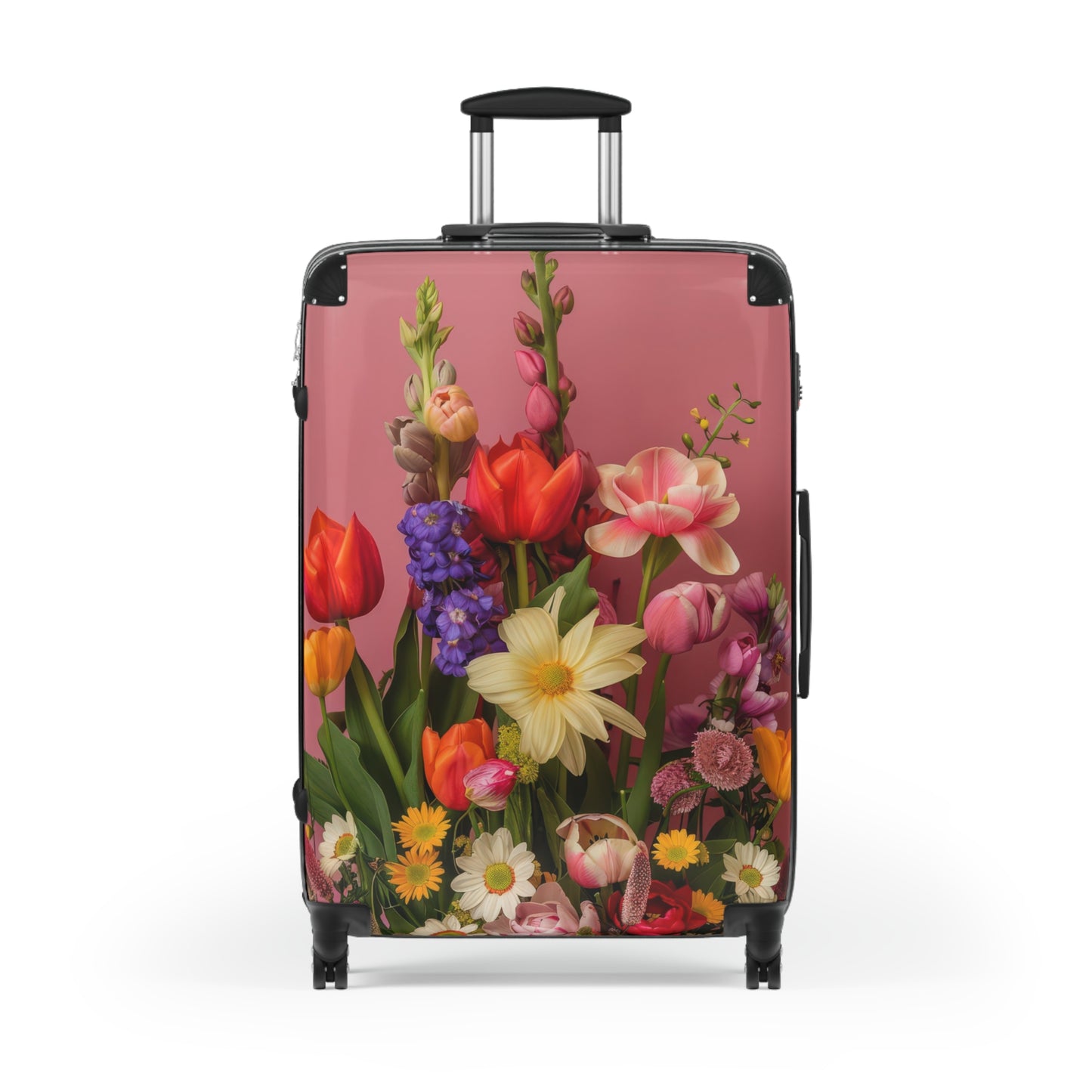 Nature Flowers Floral Vibrant Bouquet Art Carry-On Suitcase - Stylish Luggage for Travelers