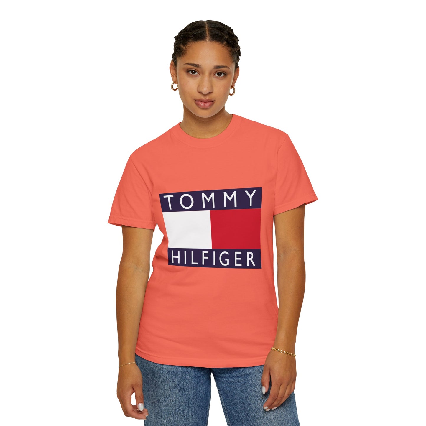 Tommy Hilfiger Garment-Dyed T-Shirt – Premium Cotton Tee for Customization