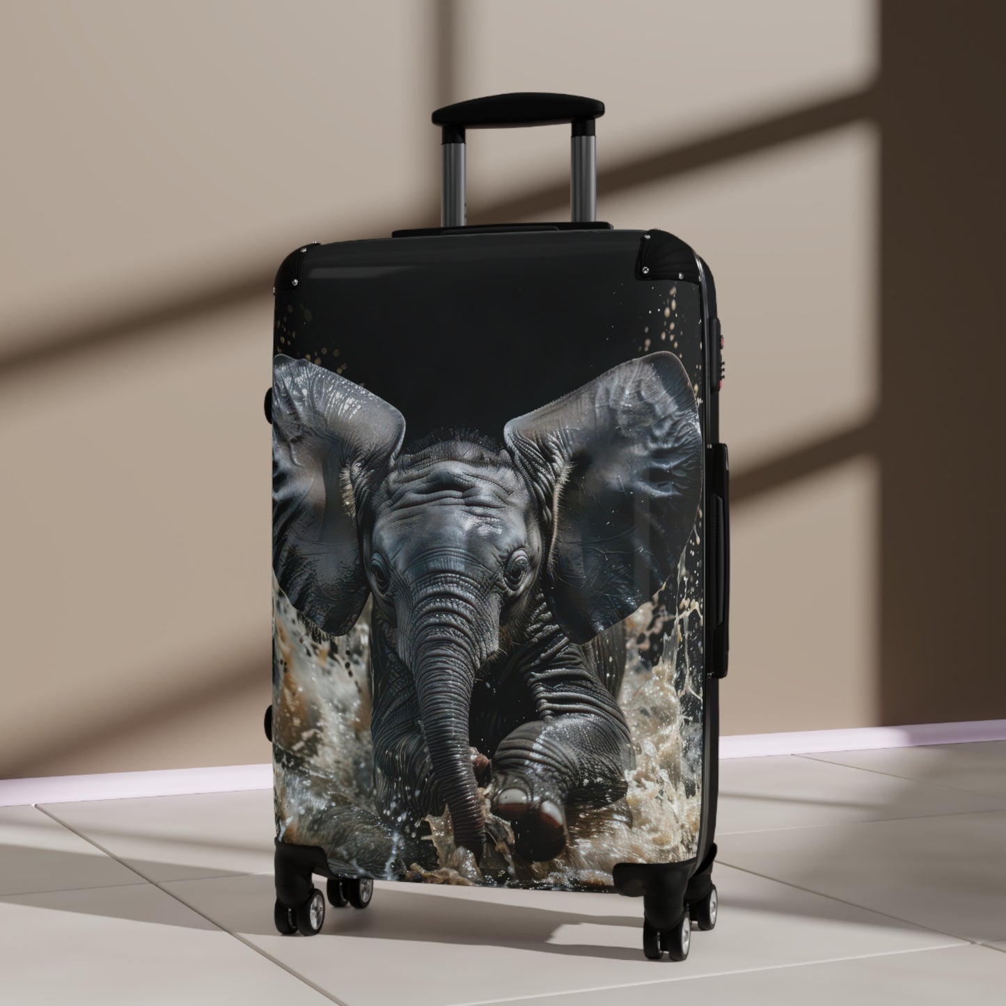 Nature Elephant Splashes Art Carry-On Suitcase - Stylish Luggage for Travelers