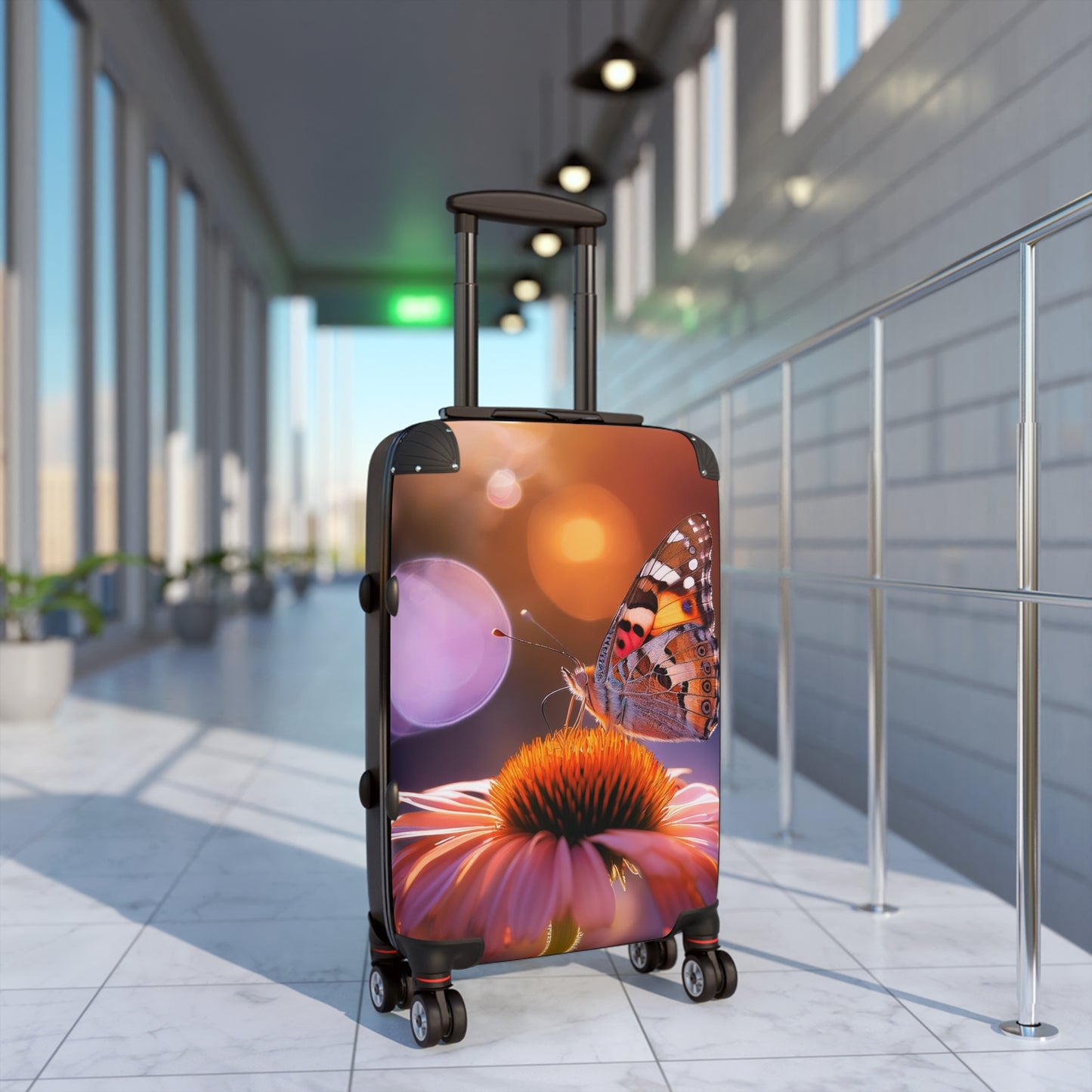 Nature Butterflies Flower Art Carry-On Suitcase - Stylish Luggage for Travelers