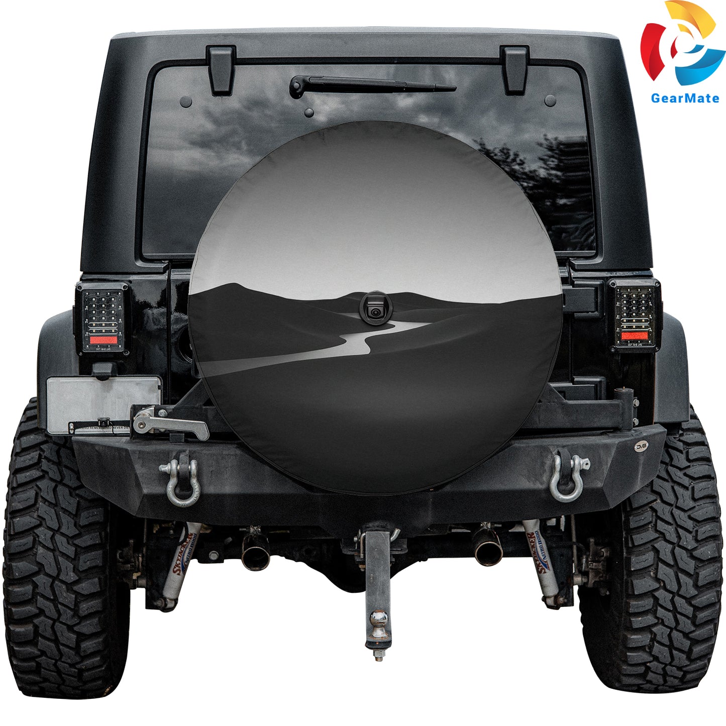 Black & White Spare Tire Cover – Premium Waterproof UV Resistant Protector