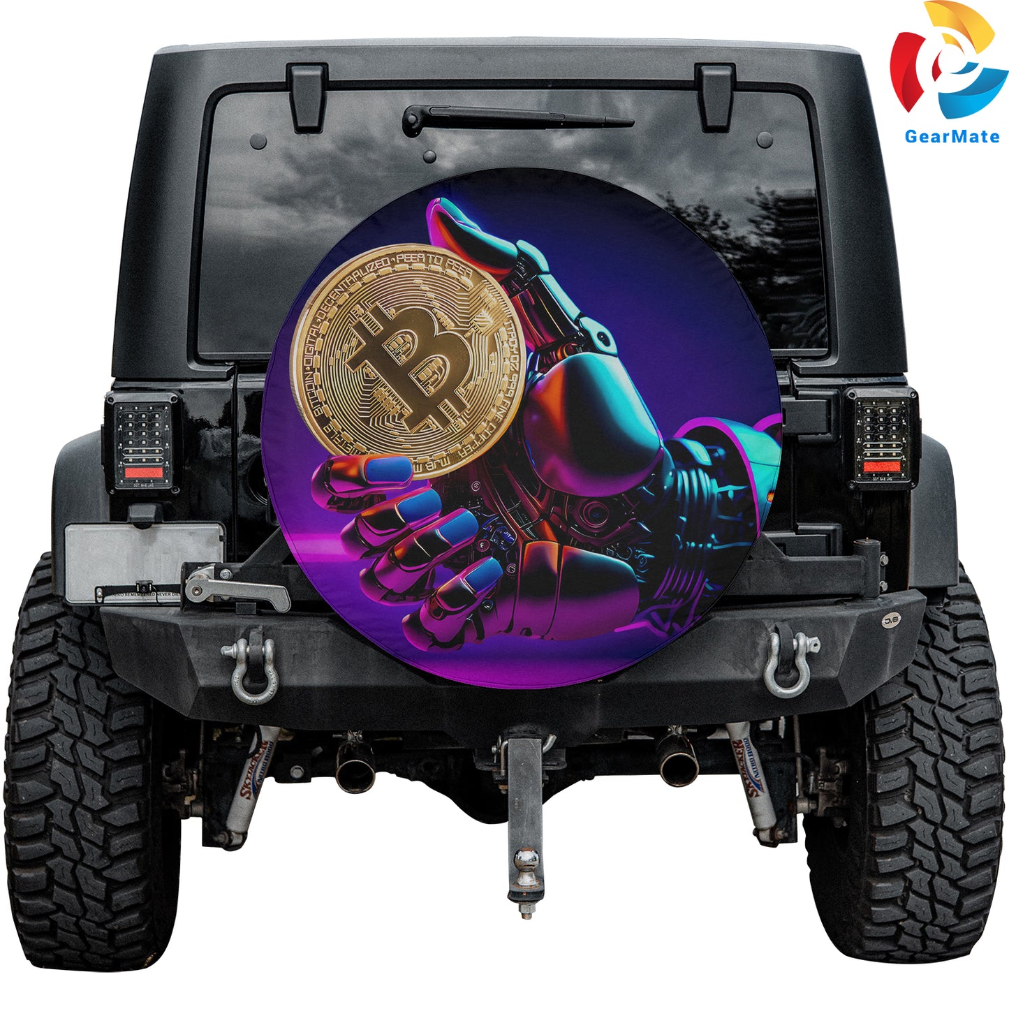 Bitcoin Robot Spare Tire Cover – Premium Waterproof UV Resistant Protector