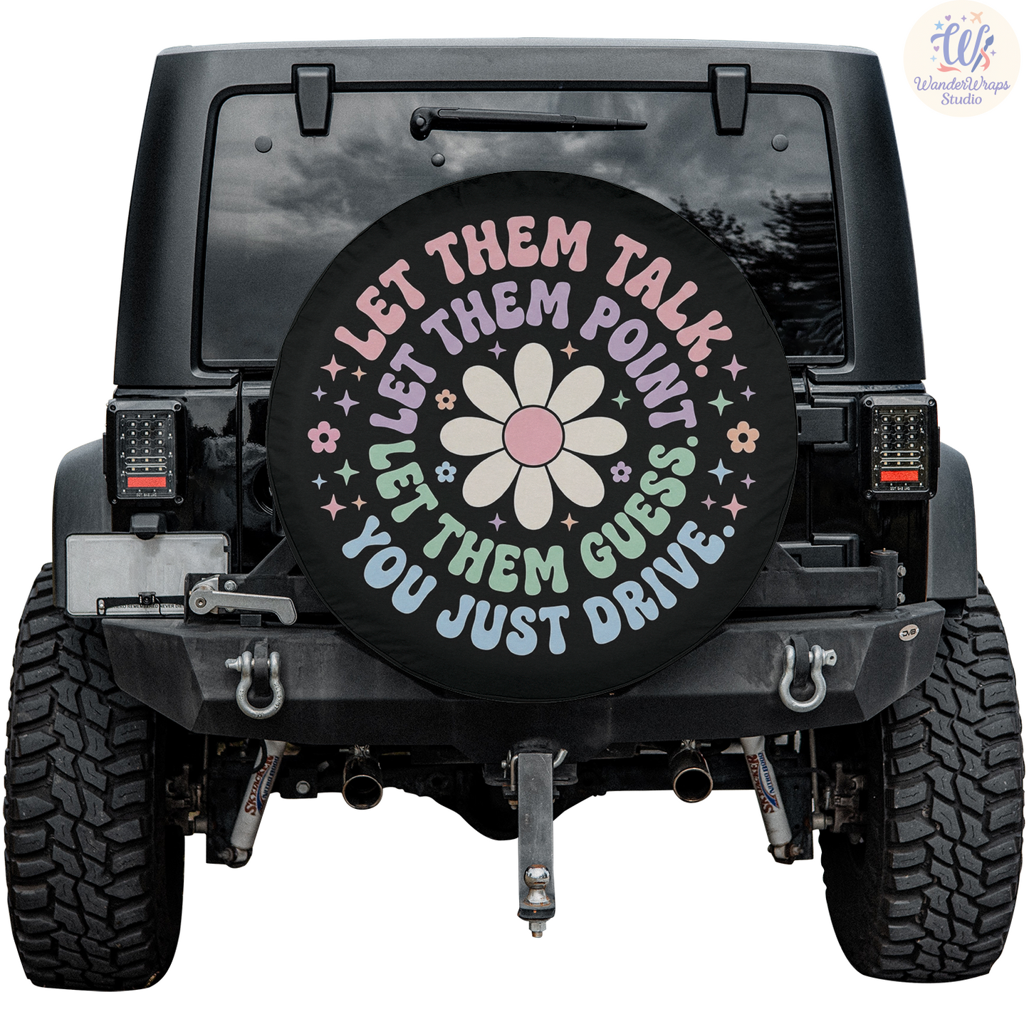 Let Them Talk Spare Tire Cover – Waterproof UV Resistant Protector with Camera Hole