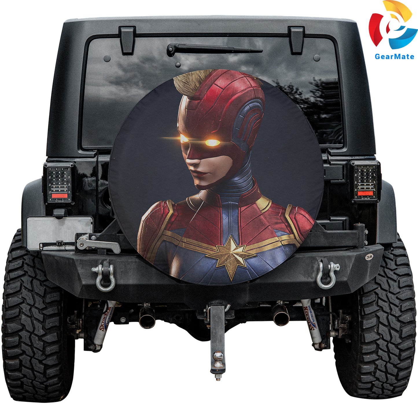 Marvel Captain Marvel Heroes Spare Tire Cover – Premium Waterproof UV Resistant Protector