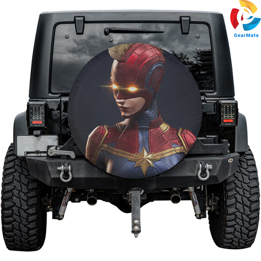 Marvel Captain Marvel Heroes Spare Tire Cover – Premium Waterproof UV Resistant Protector