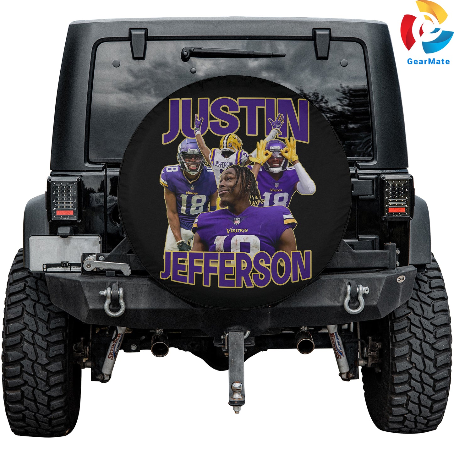 Justin Jefferson Spare Tire Cover – Premium Waterproof UV Resistant Protector