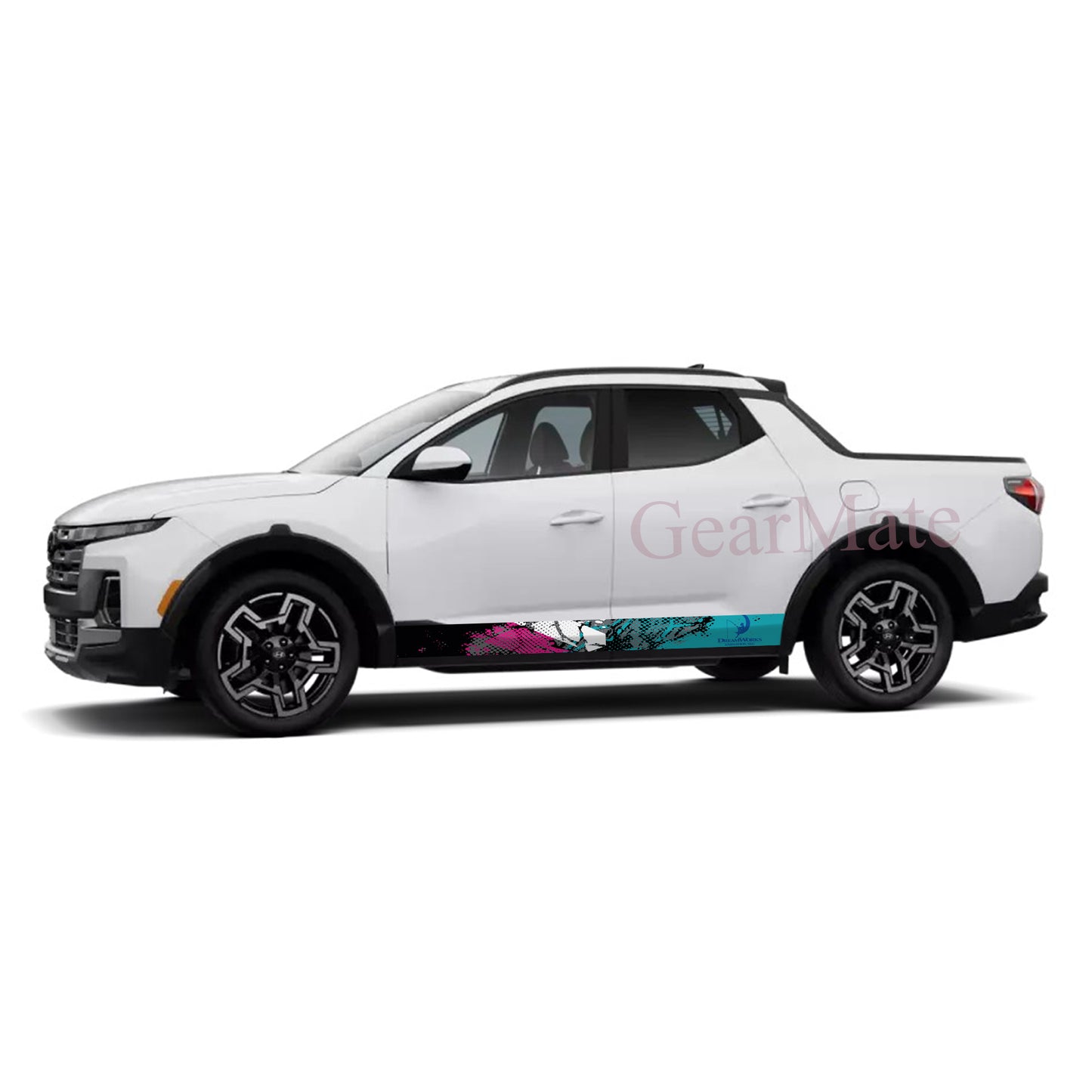 Sport Pink Green Dreamworks Animation Rocker Panel Graphic Decal Kit (Left & Right Sides) - High Quality Vinyl for Trucks & SUVs