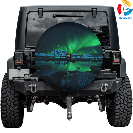 Aurora Borealis Spare Tire Cover – Premium Waterproof UV Resistant Protector