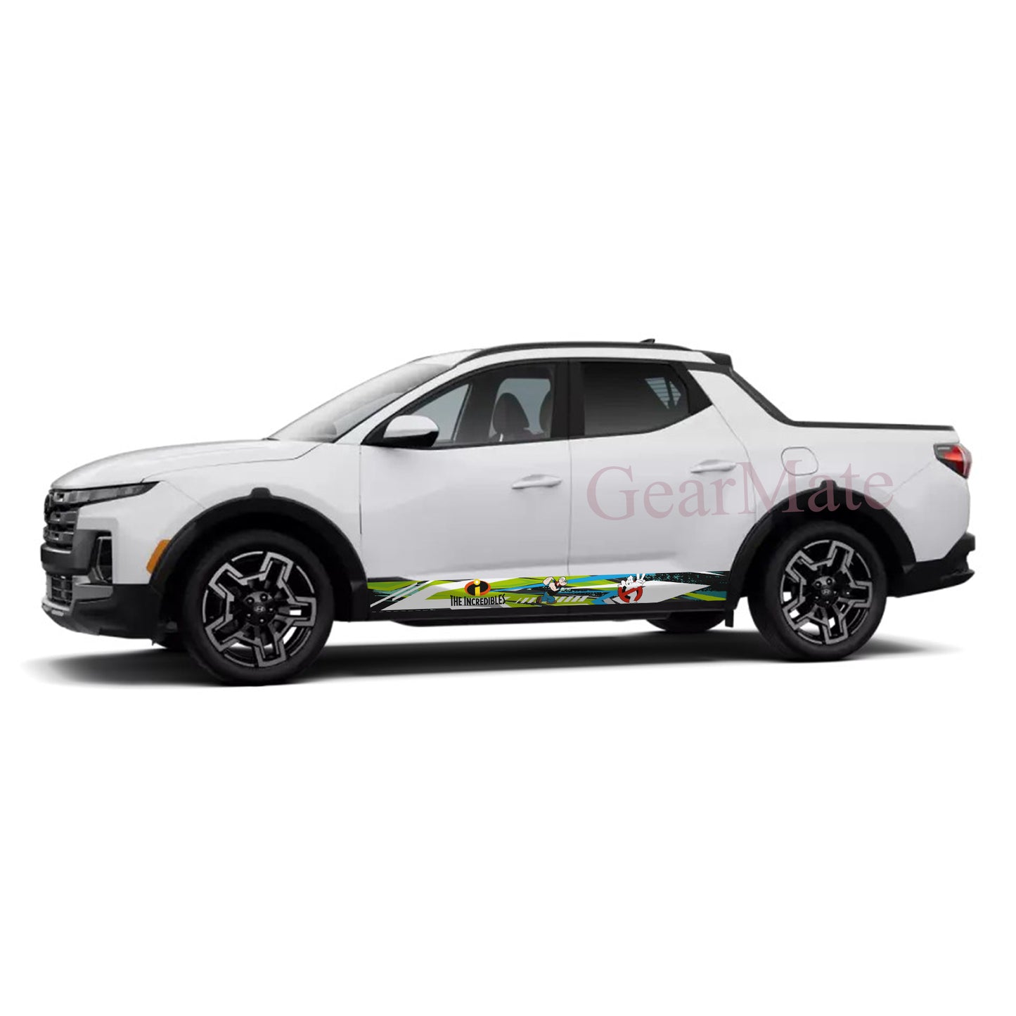 Racing Green Blue The Incredibles Rocker Panel Graphic Decal Kit (Left & Right Sides) - High Quality Vinyl for Trucks & SUVs