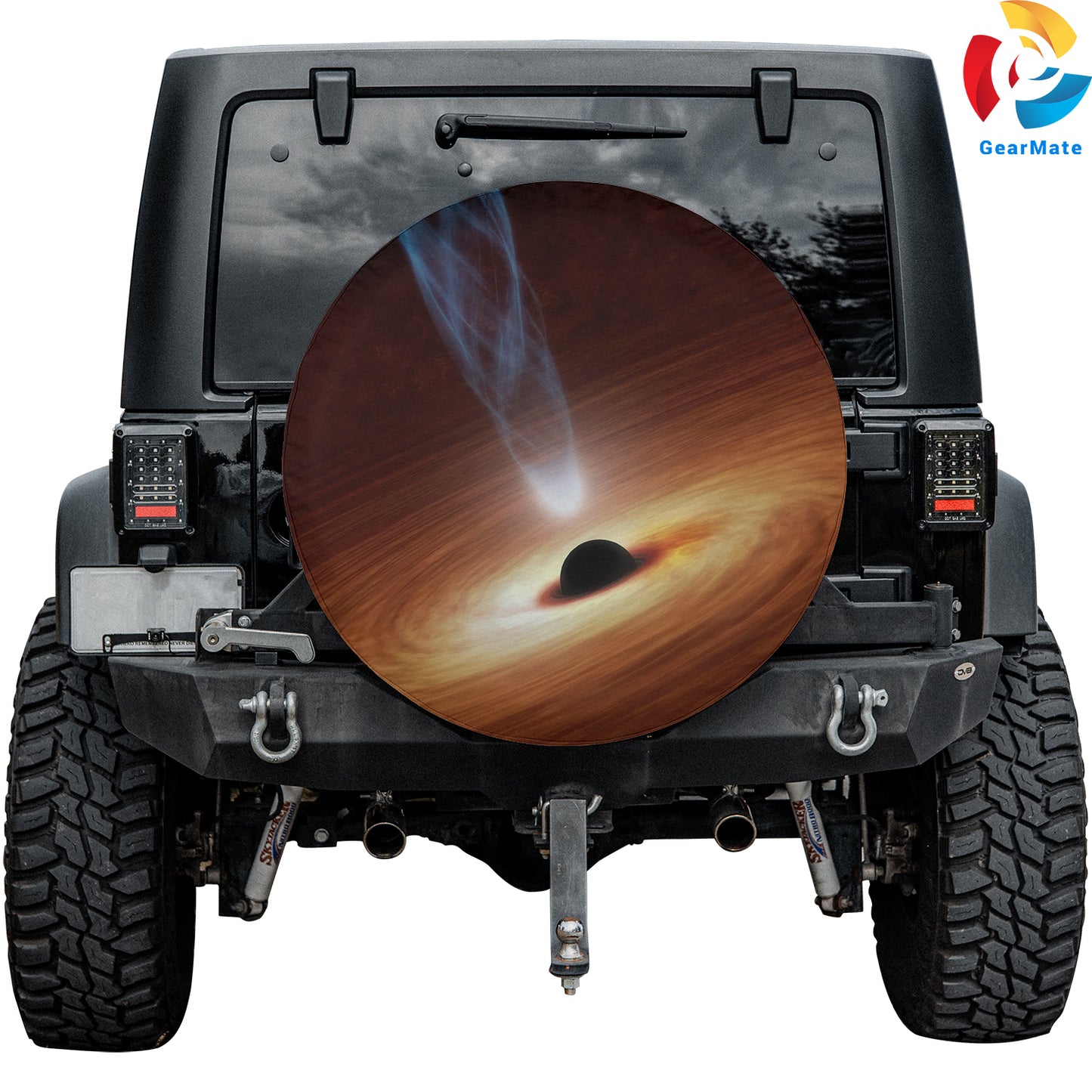 Space Black Hole Spare Tire Cover – Premium Waterproof UV Resistant Protector