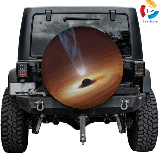 Space Black Hole Spare Tire Cover – Premium Waterproof UV Resistant Protector