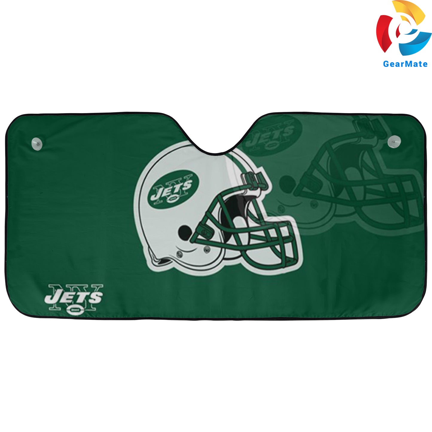 New York Jets NFL Football Helmet Car Cover Reflective Car Sunshade – Premium Heat & UV Protection, Universal Fit