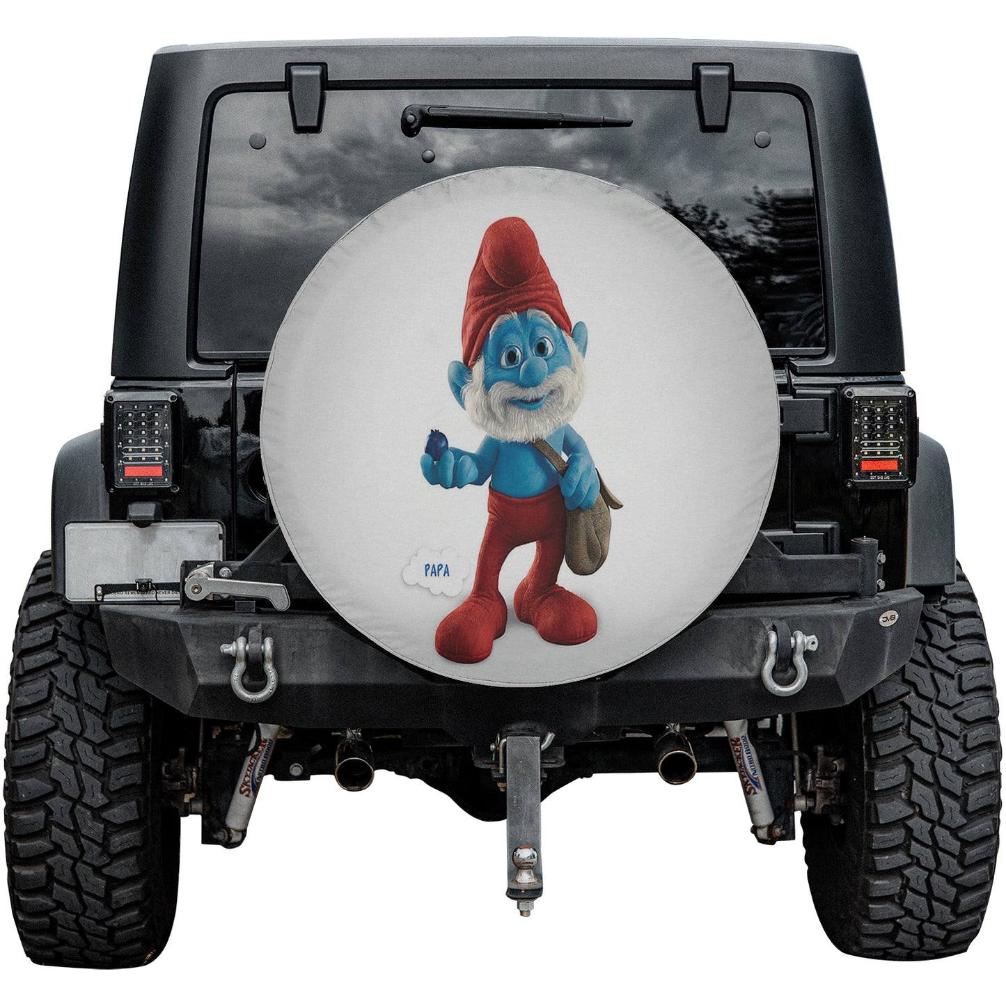 Papa Smurf Spare Tire Cover – Premium Waterproof UV Resistant Protector