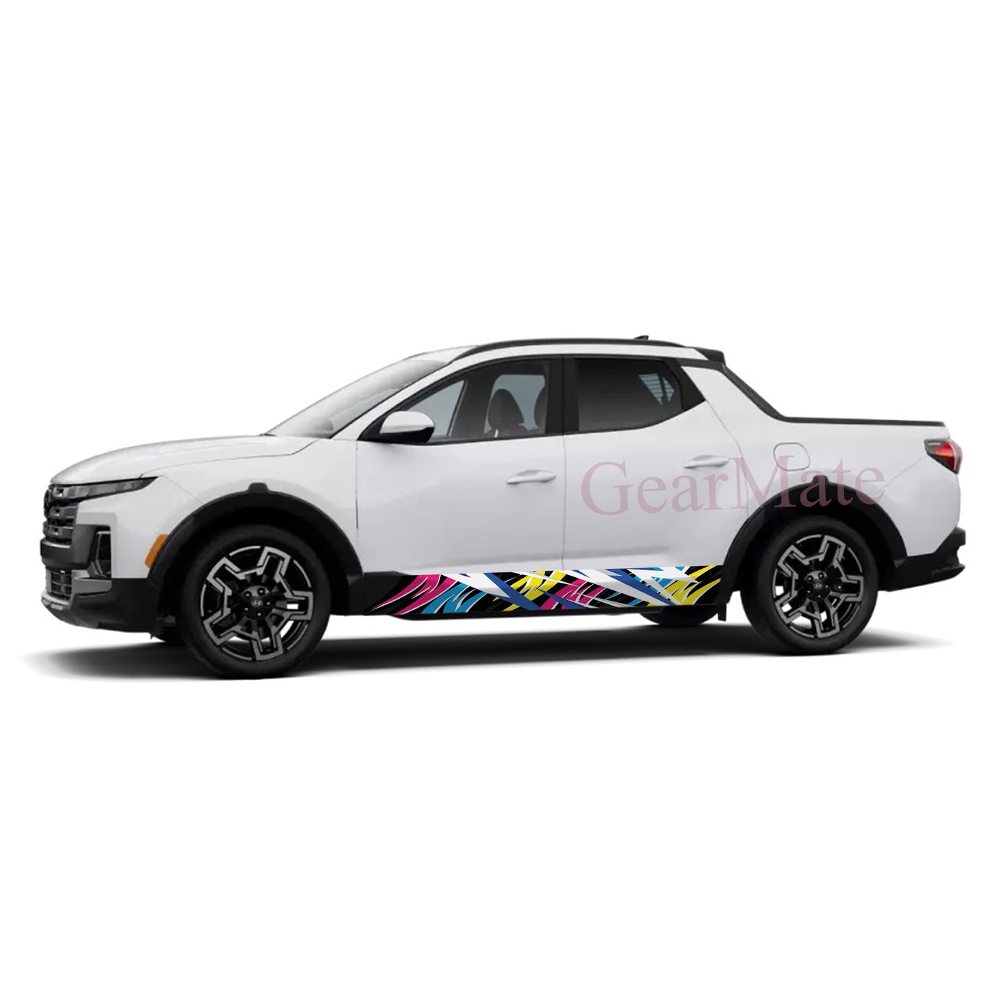 Racing Abstract Rocker Panel Graphic Decal Kit (Left & Right Sides) - High Quality Vinyl for Trucks & SUVs