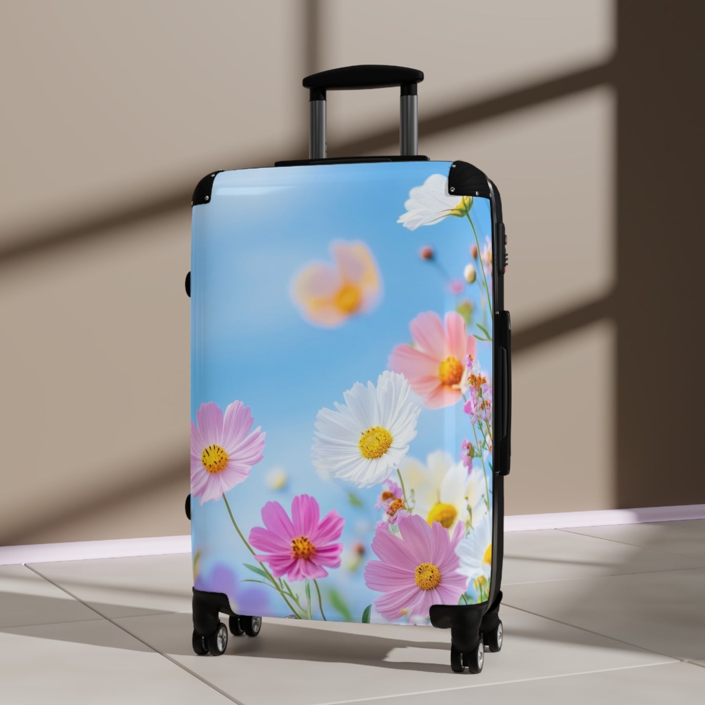 Nature Flowers Floral Vibrant Wild Flowers Art Carry-On Suitcase - Stylish Luggage for Travelers