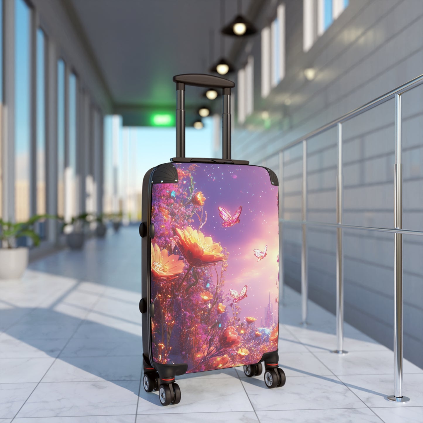 Nature Flowers Floral Starry Sky Art Carry-On Suitcase - Stylish Luggage for Travelers