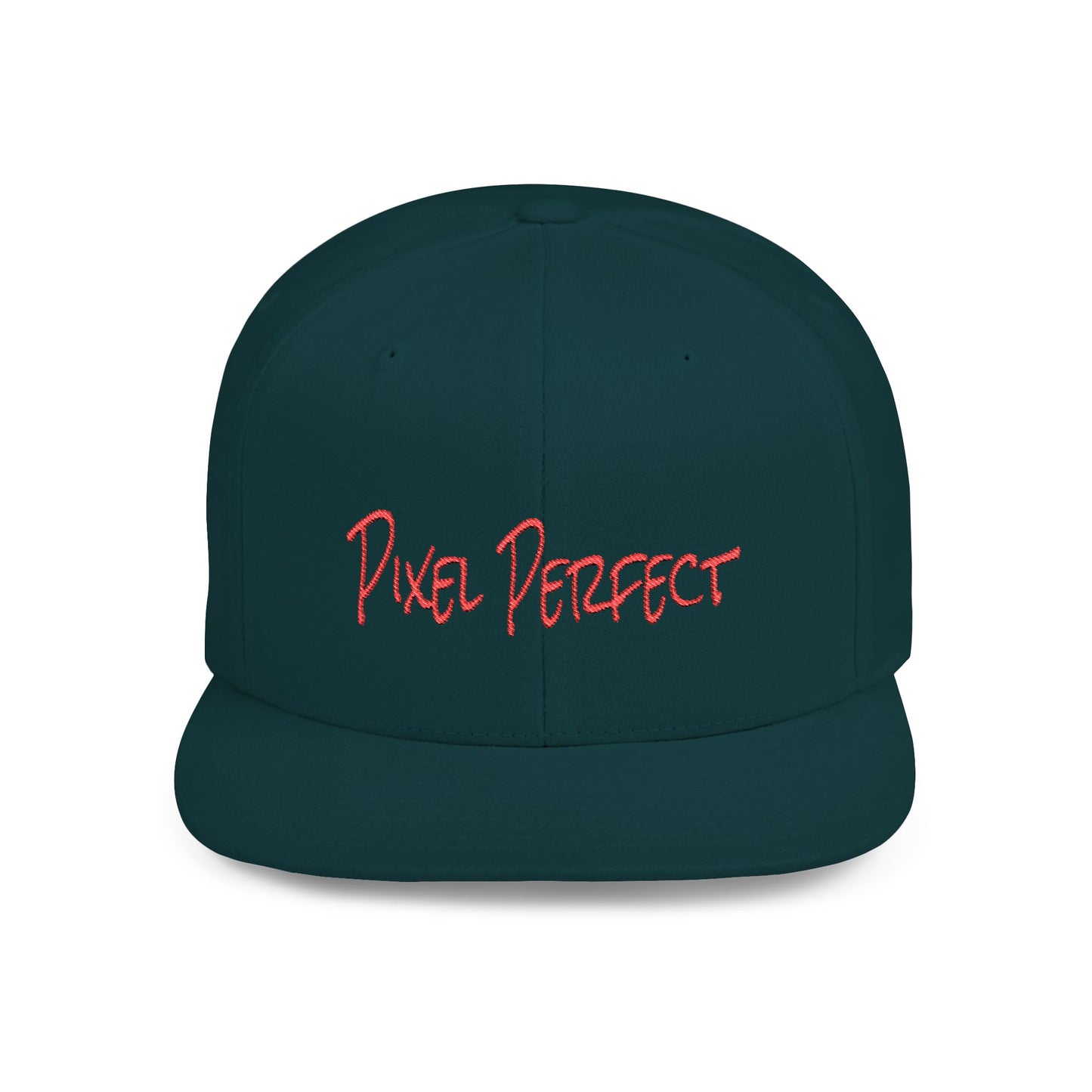 Text Pixel Perfect Flat Bill Snapback – Lightweight, Custom Fit, Premium Quality