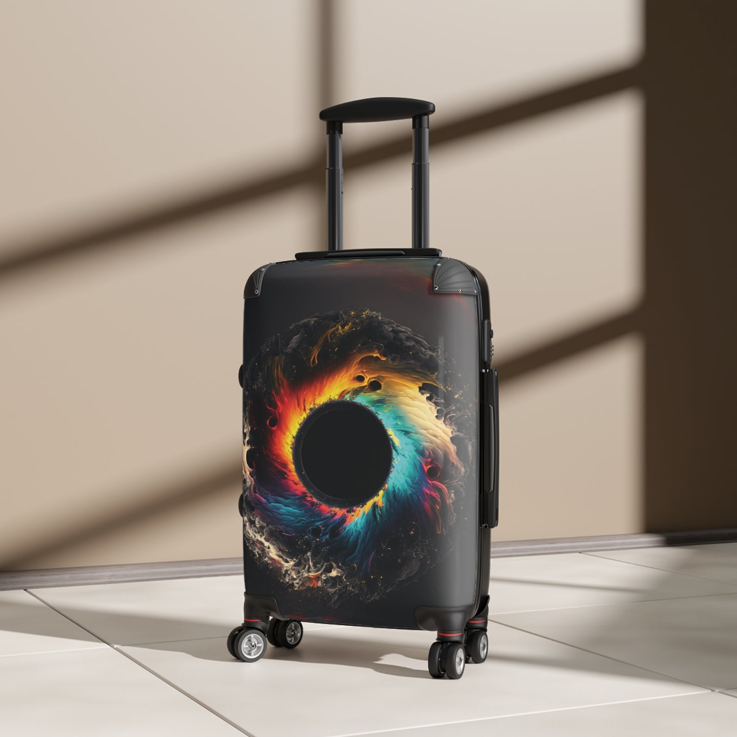 Abstract Colorful AI Carry-On Suitcase - Stylish Luggage for Travelers