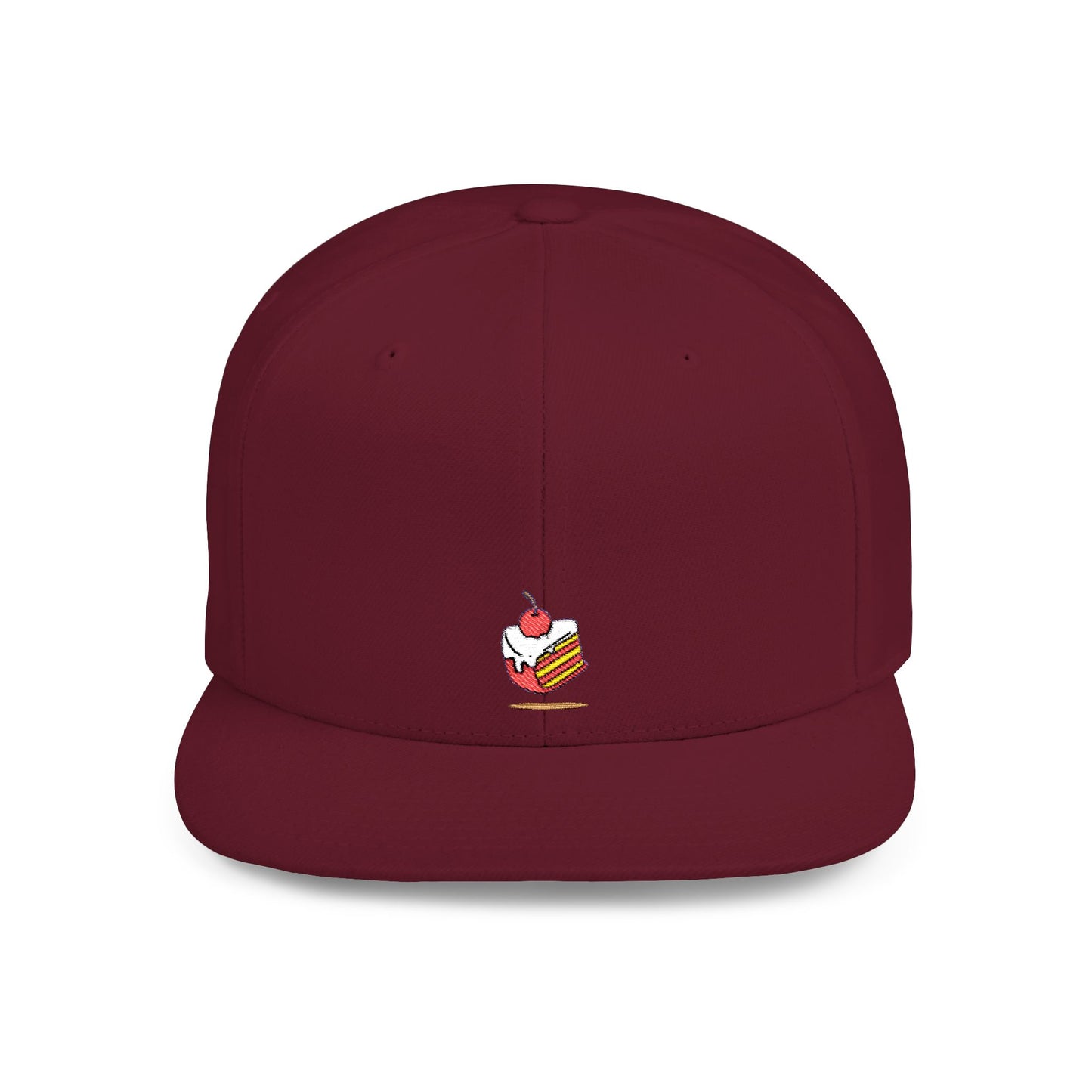 Icons Embroidered Cake Print Flat Bill Snapback – Lightweight, Custom Fit, Premium Quality