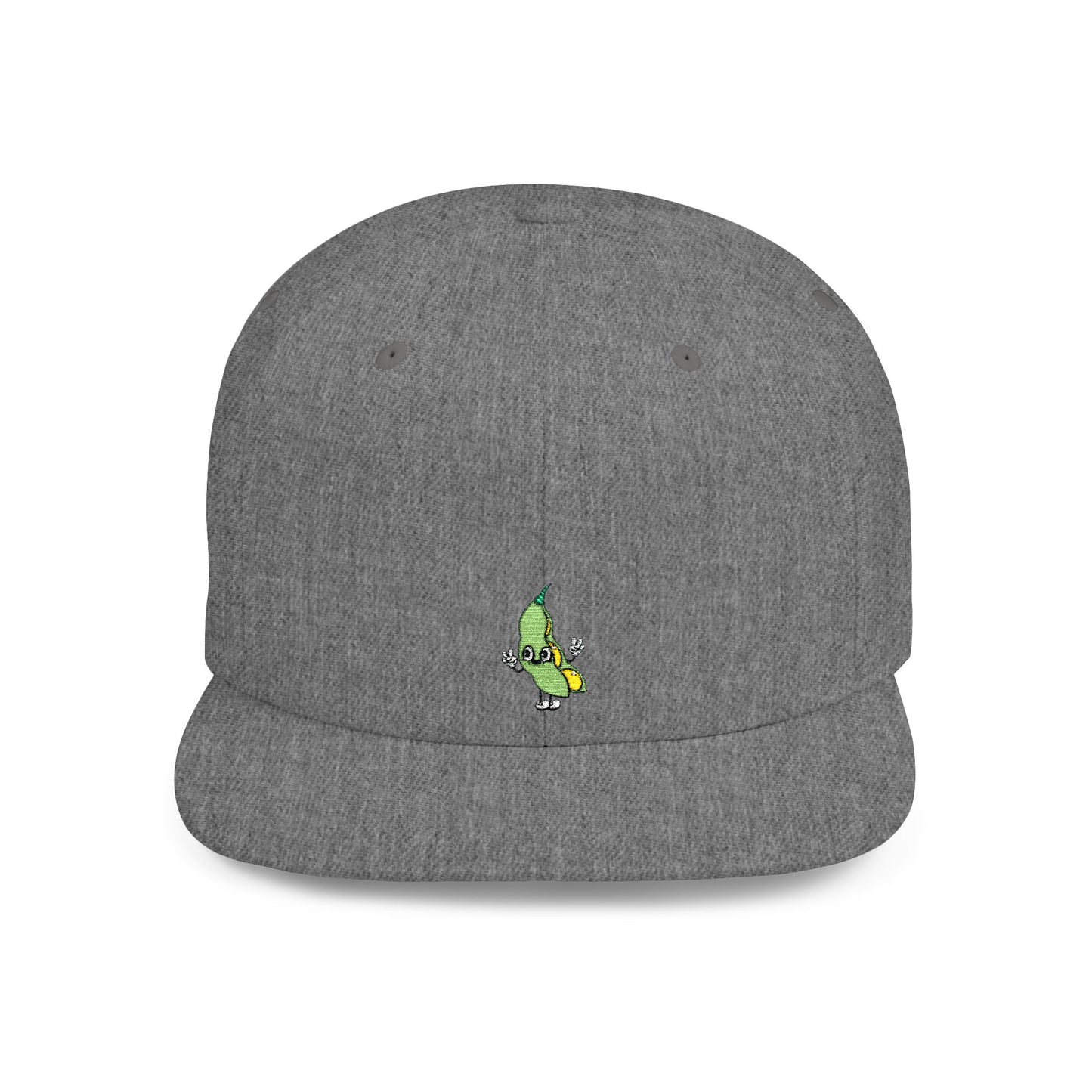 Icons Embroidered Bean Flat Bill Snapback – Lightweight, Custom Fit, Premium Quality