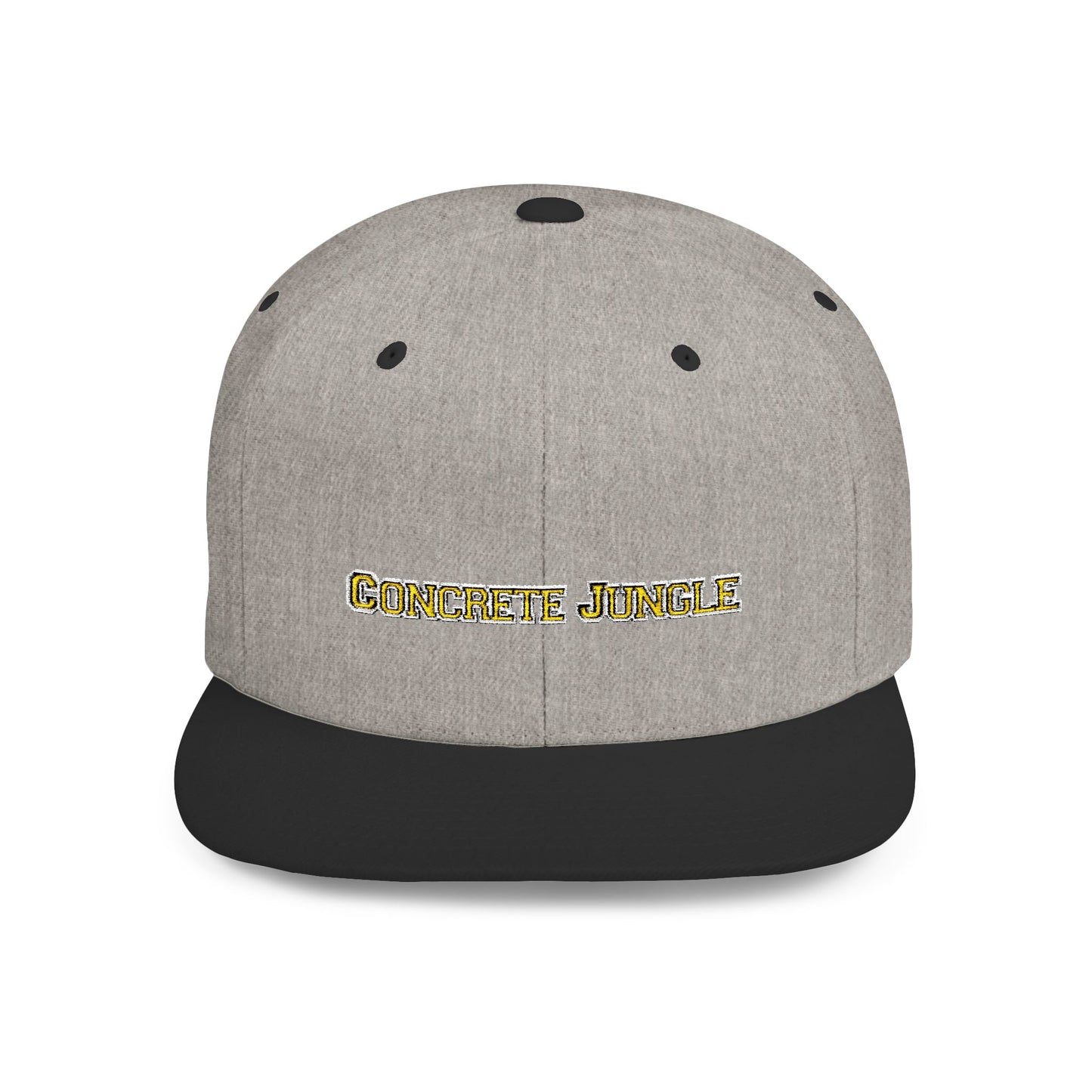 Text Concrete Jungle Flat Bill Snapback – Lightweight, Custom Fit, Premium Quality