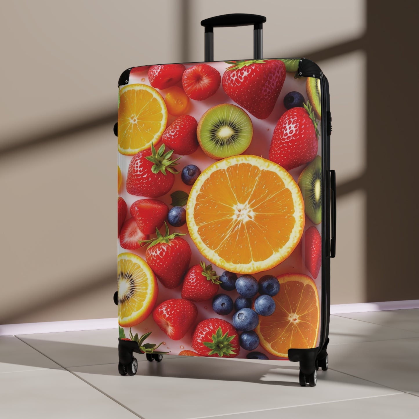 Nature Summer Assorted Fruit Carry-On Suitcase - Stylish Luggage for Travelers