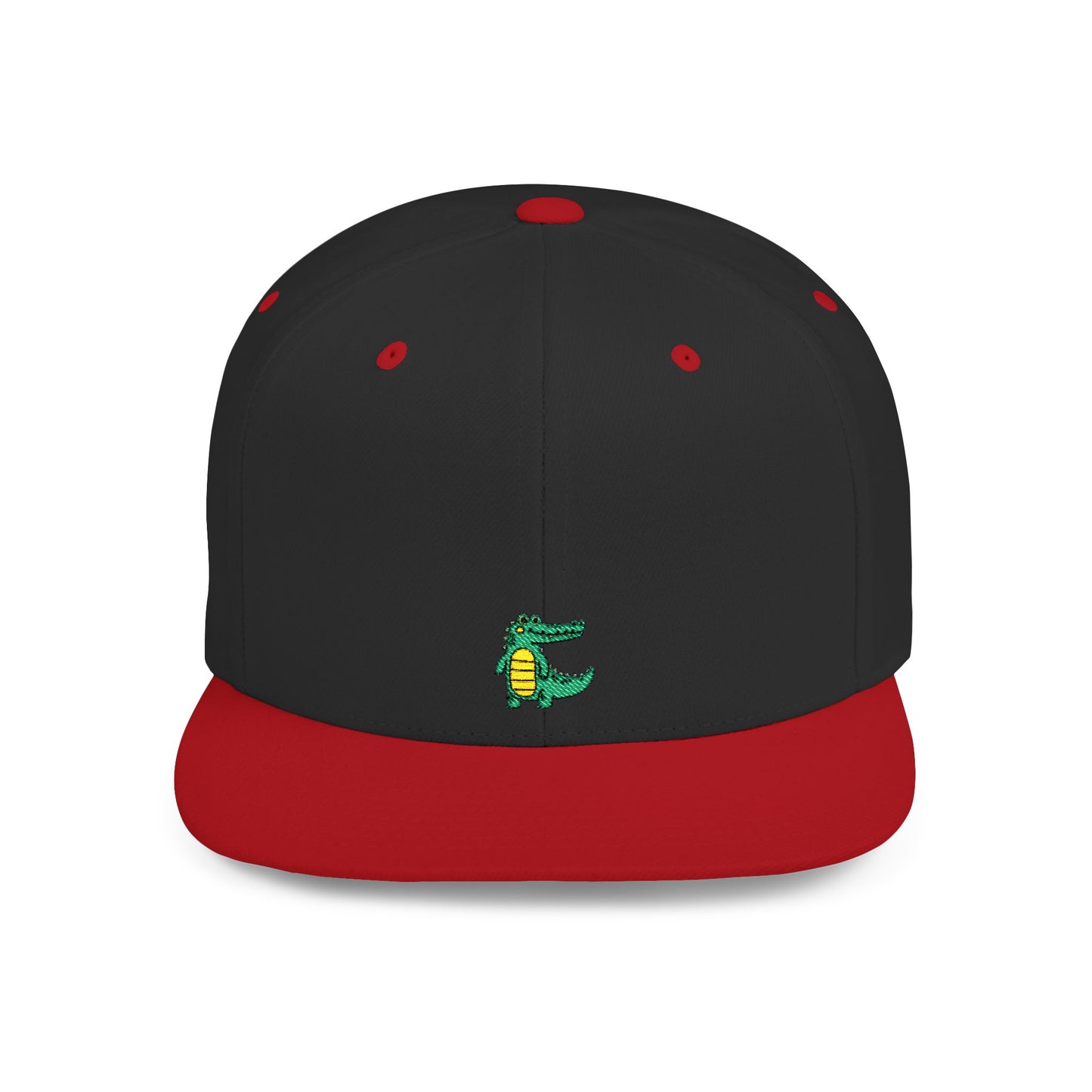 Icons Embroidered Crocodile 2 Flat Bill Snapback – Lightweight, Custom Fit, Premium Quality