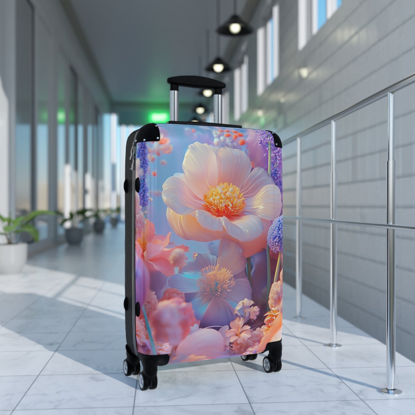 Nature Flowers Floral Lavender Spring Art Carry-On Suitcase - Stylish Luggage for Travelers