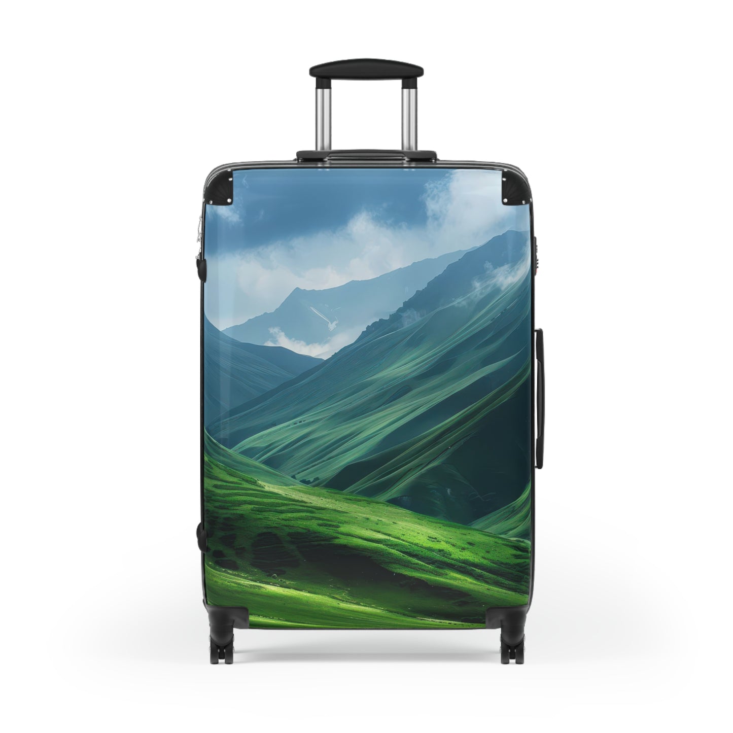 Nature Mountain Green Art Carry-On Suitcase - Stylish Luggage for Travelers