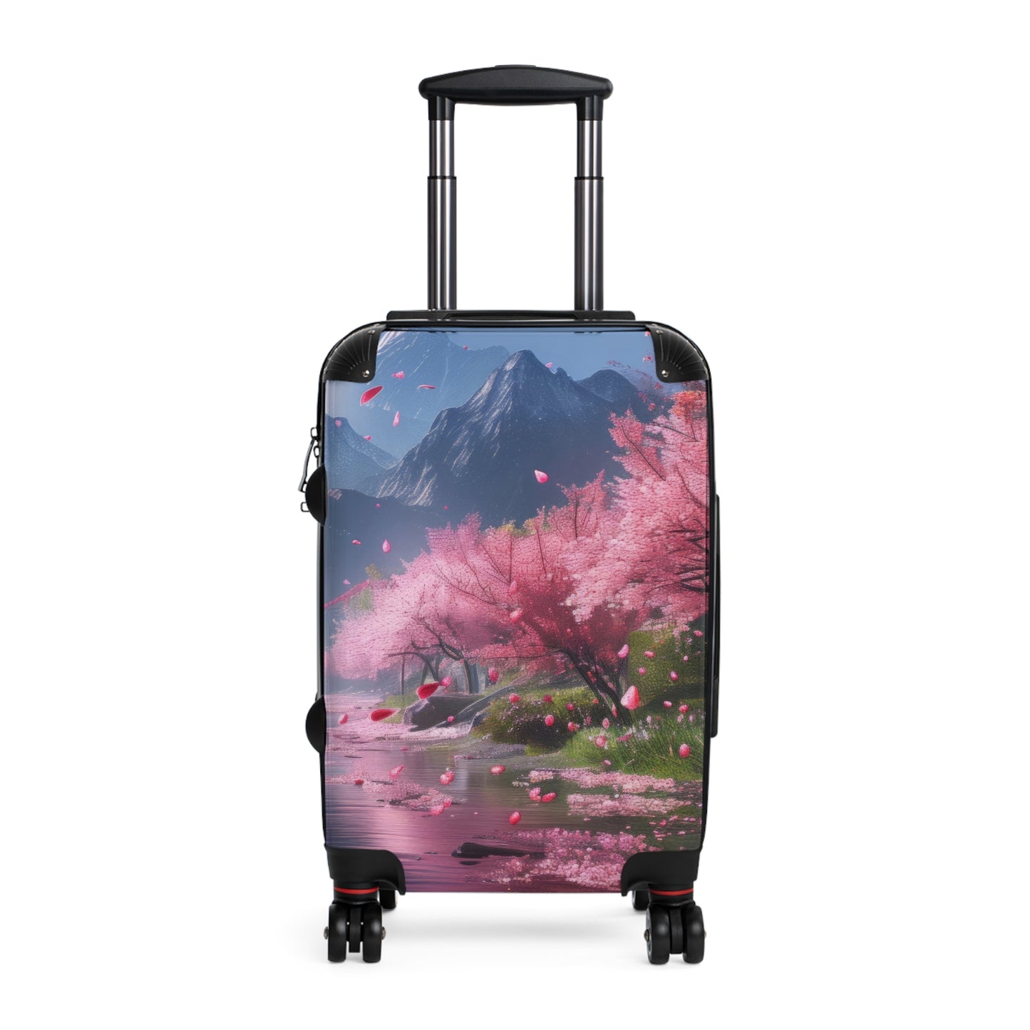 Nature Cherry Blossom Mountains Art Carry-On Suitcase - Stylish Luggage for Travelers