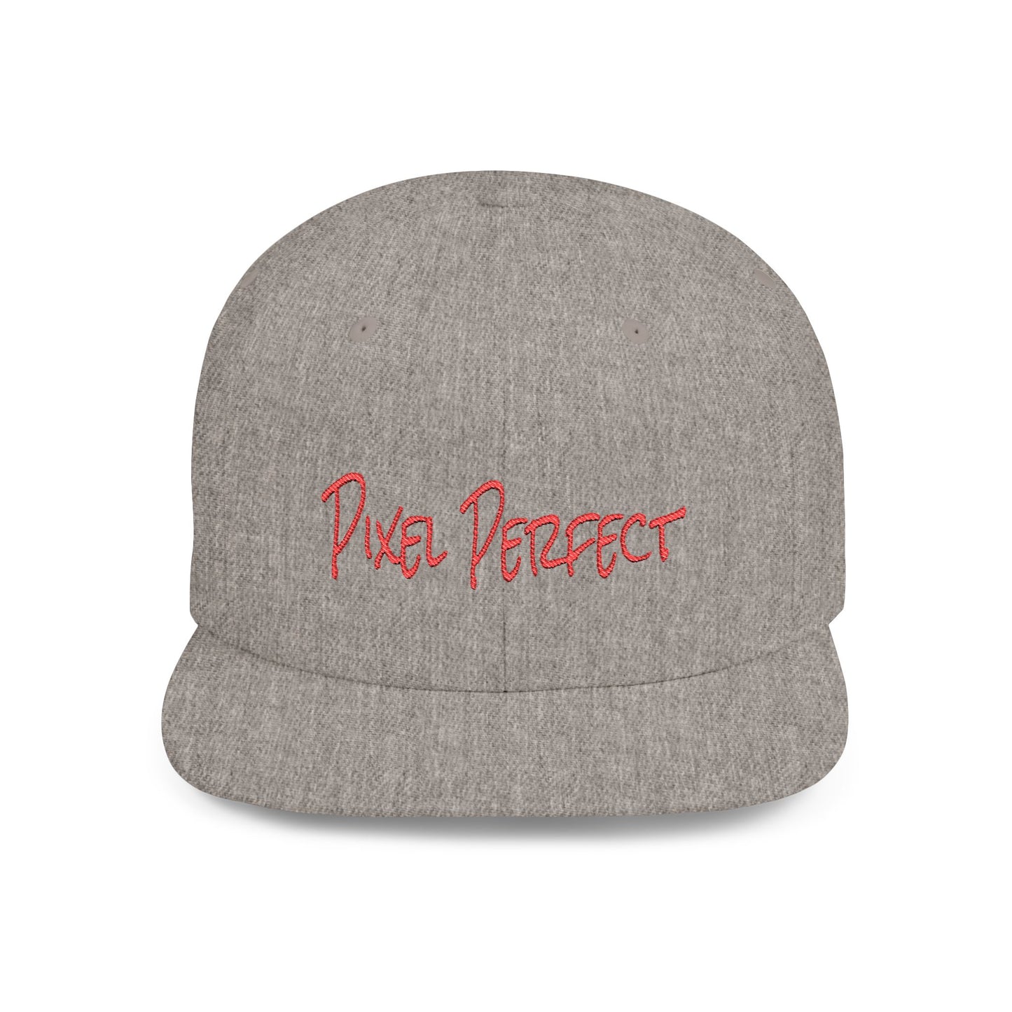 Text Pixel Perfect Flat Bill Snapback – Lightweight, Custom Fit, Premium Quality