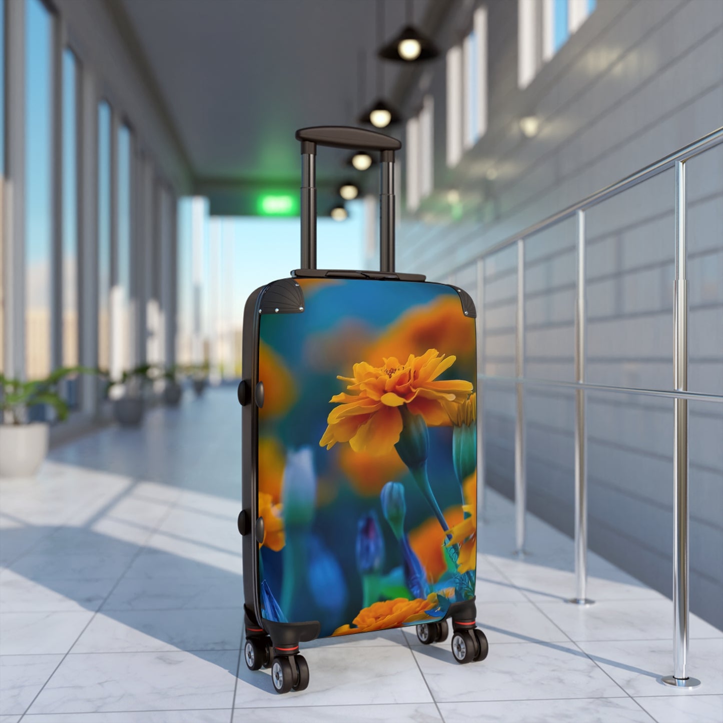 Nature Flower Field Art Carry-On Suitcase - Stylish Luggage for Travelers