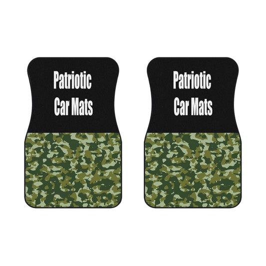 Army Patriotic Car Floor Mats – 2-Piece Front Set, Durable & Stylish, Universal Fit